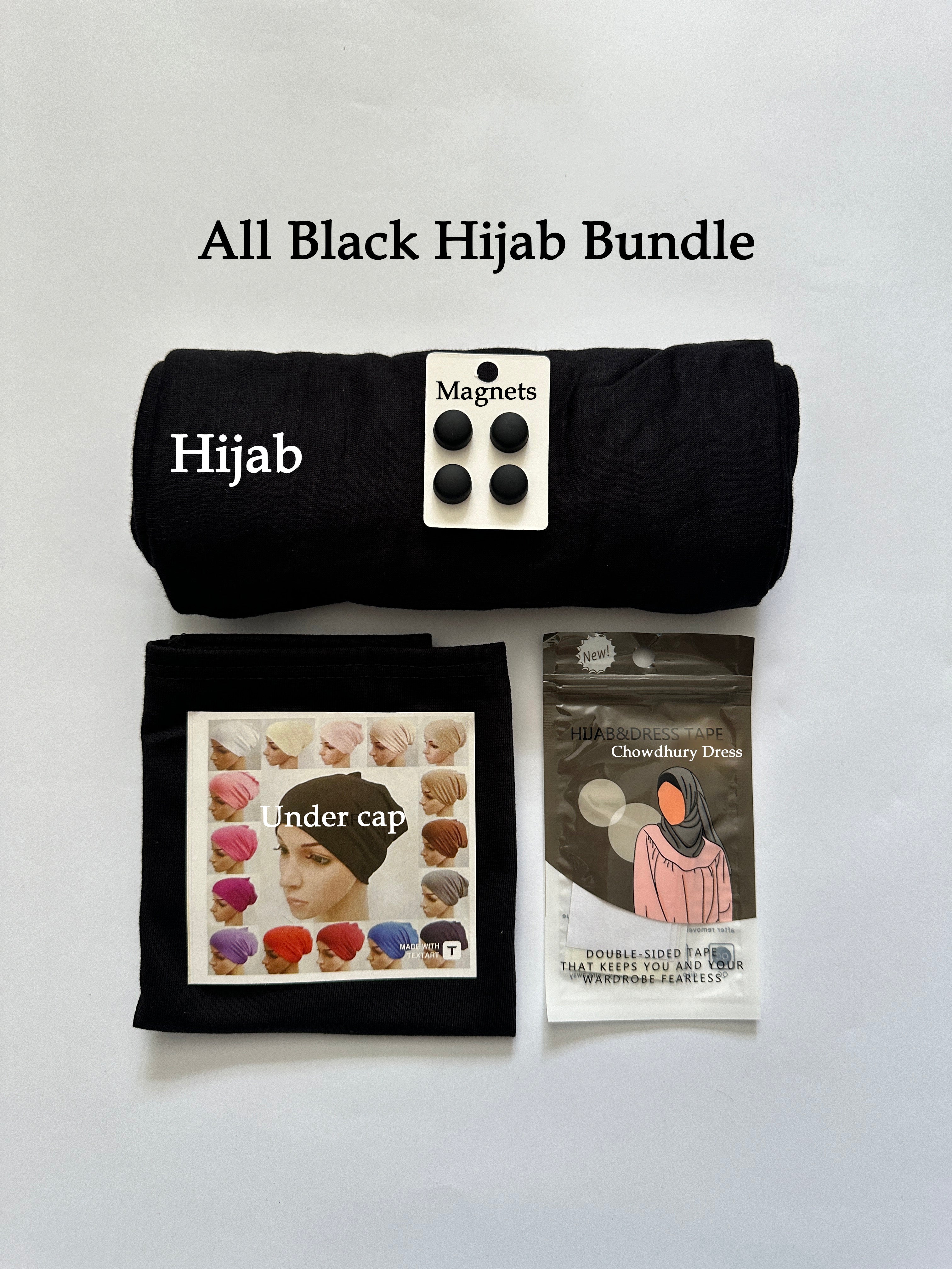 All Black Hijab Bundle