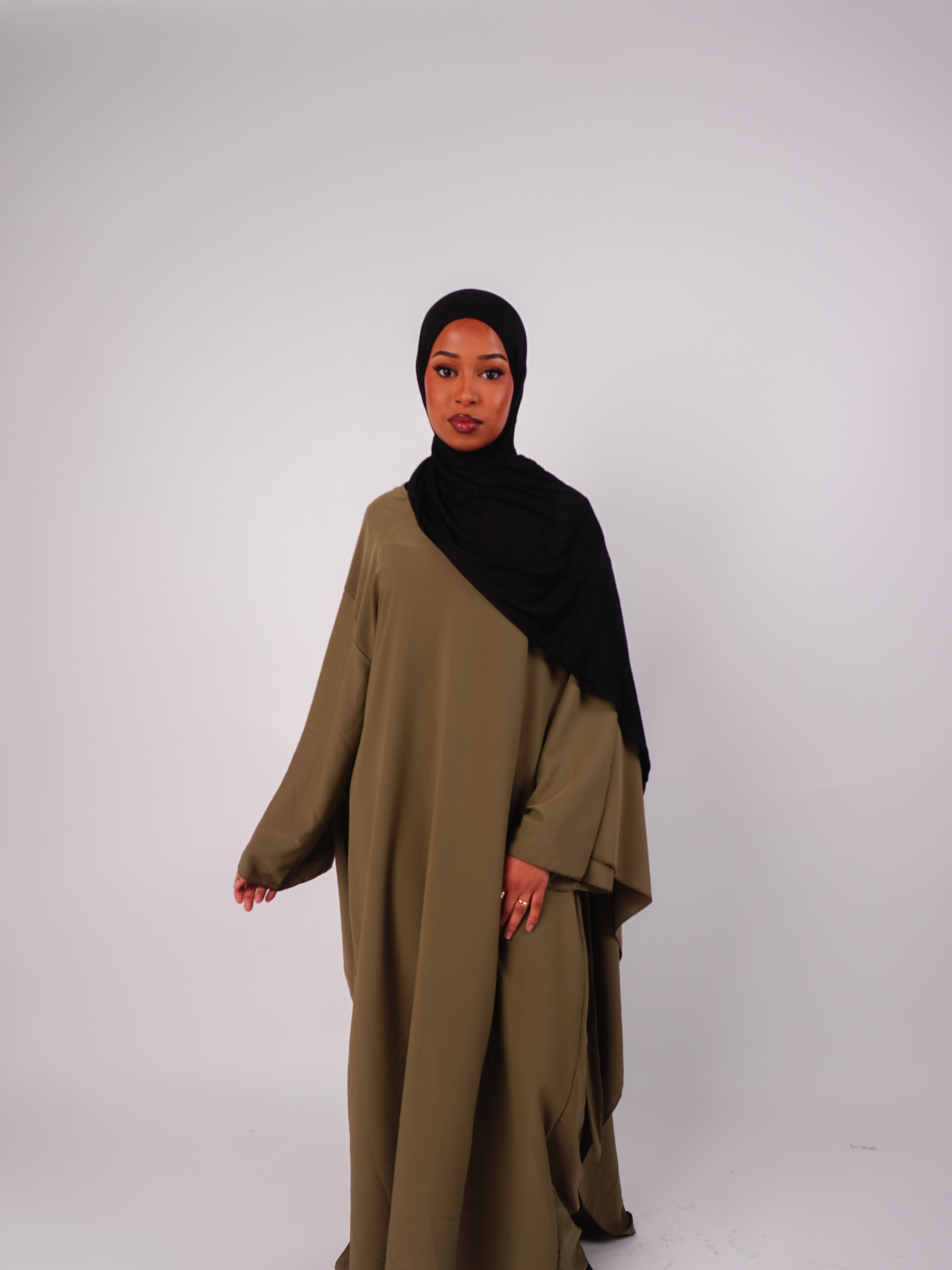 Butterfly Abaya Khaki (One size)