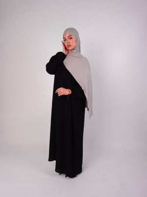 Plain Closed Abaya Black