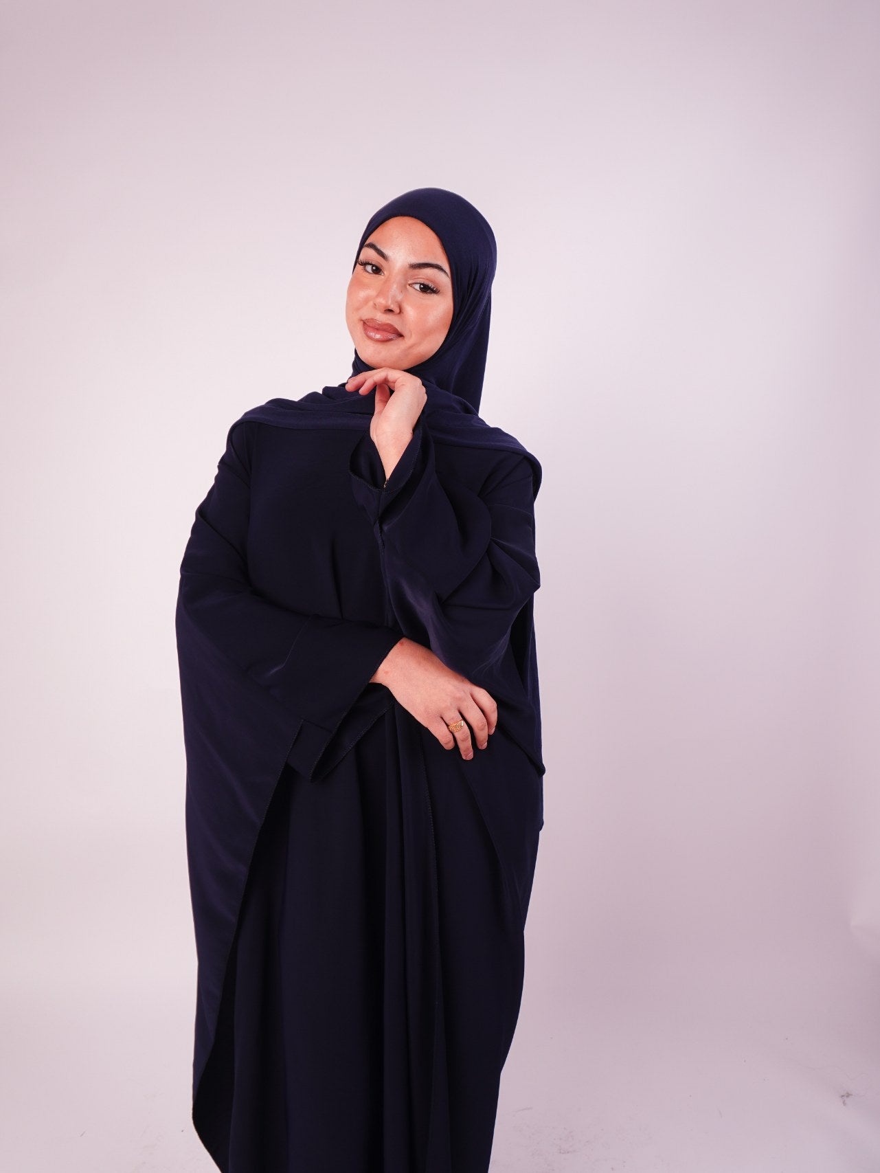 Butterfly Abaya Navy (One size)