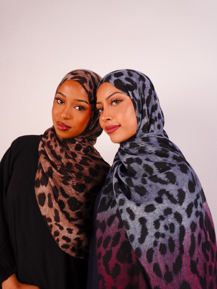 Midnight Ember Printed Modal Hijab