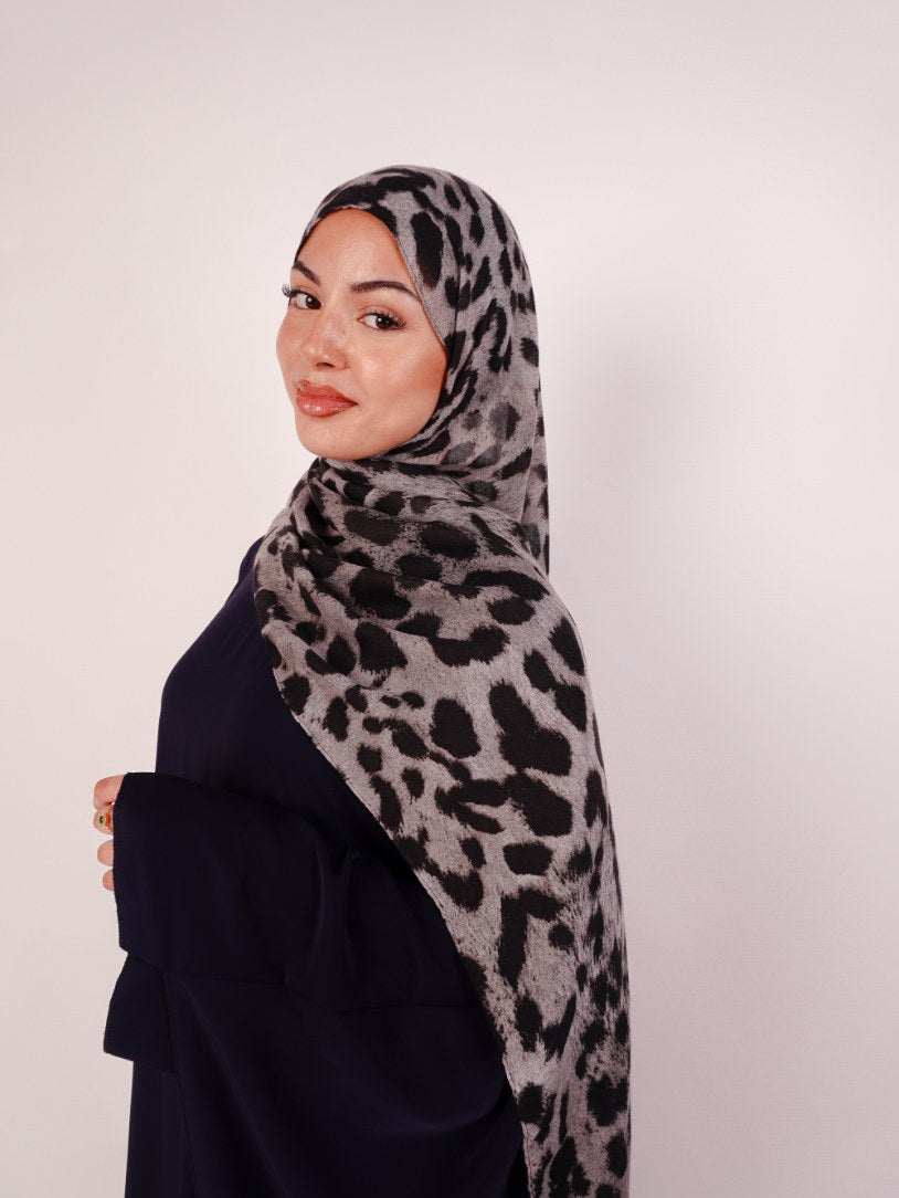 Dusky Panther Printed Modal Hijab