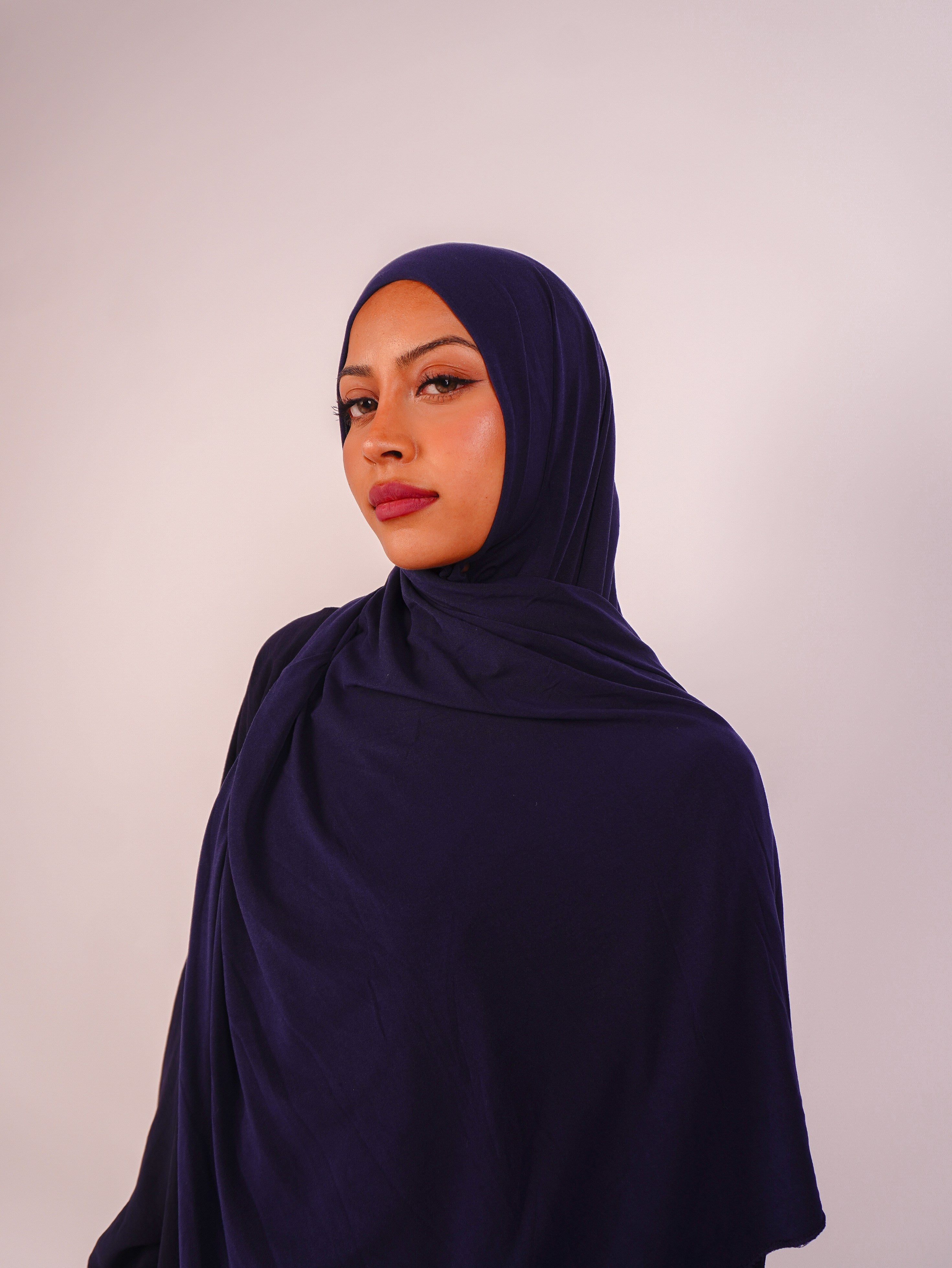 Navy Jersey Hijab