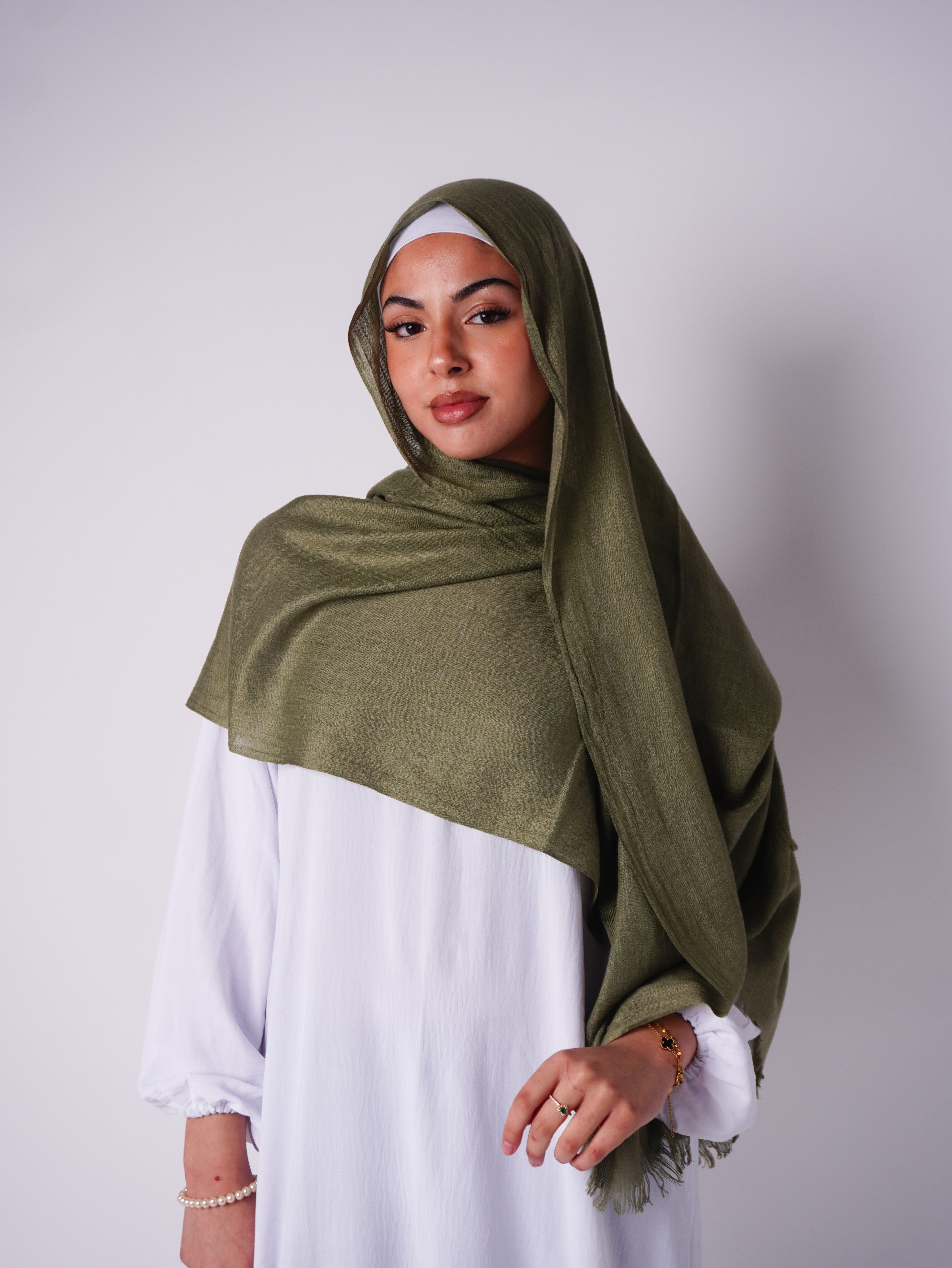 Olive Premium Soft Modal Hijab
