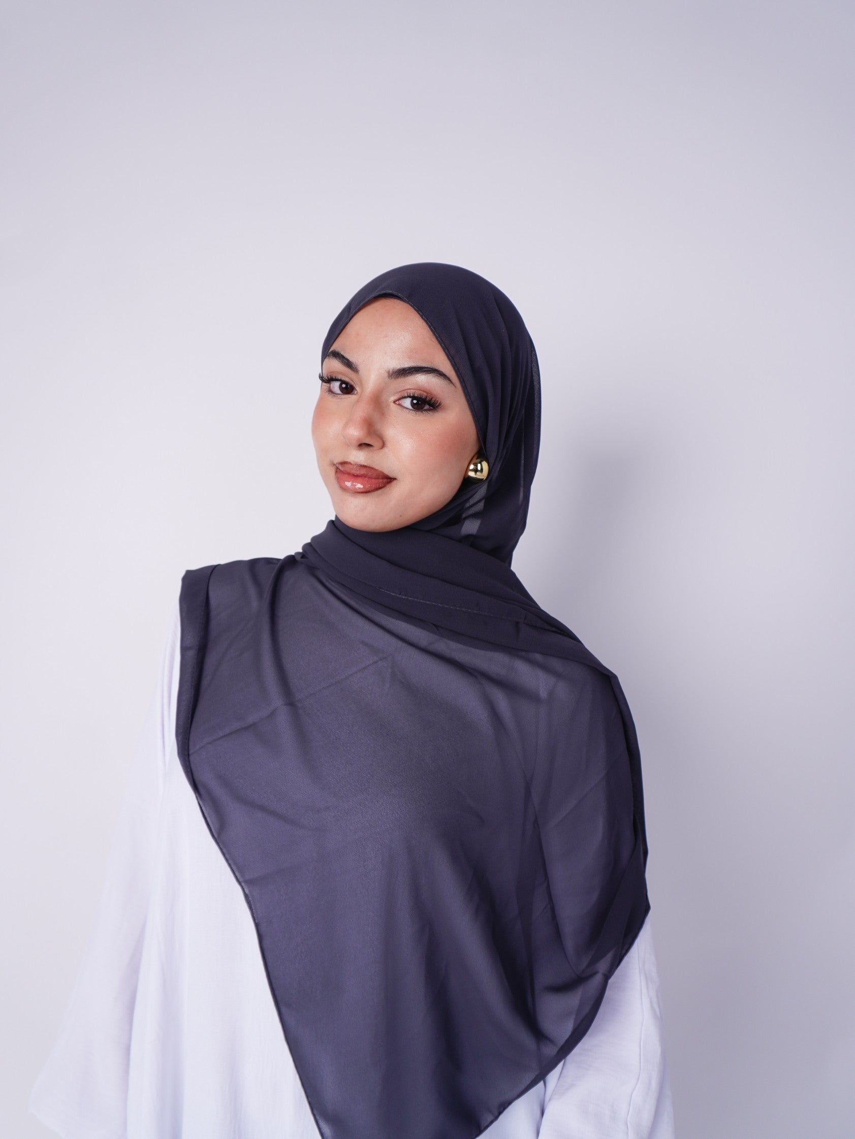 Chiffon Hijab - Navy
