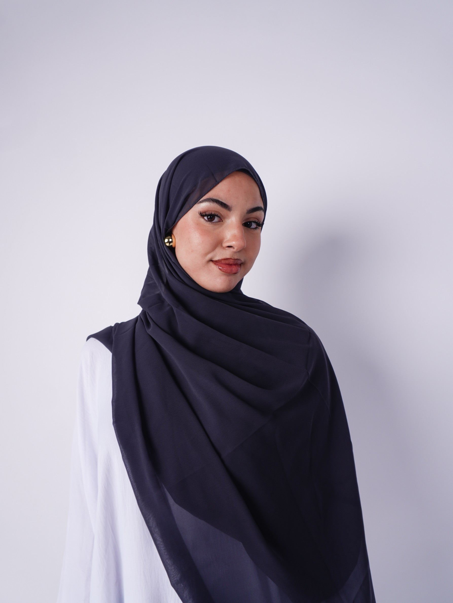 Chiffon Hijab - Navy