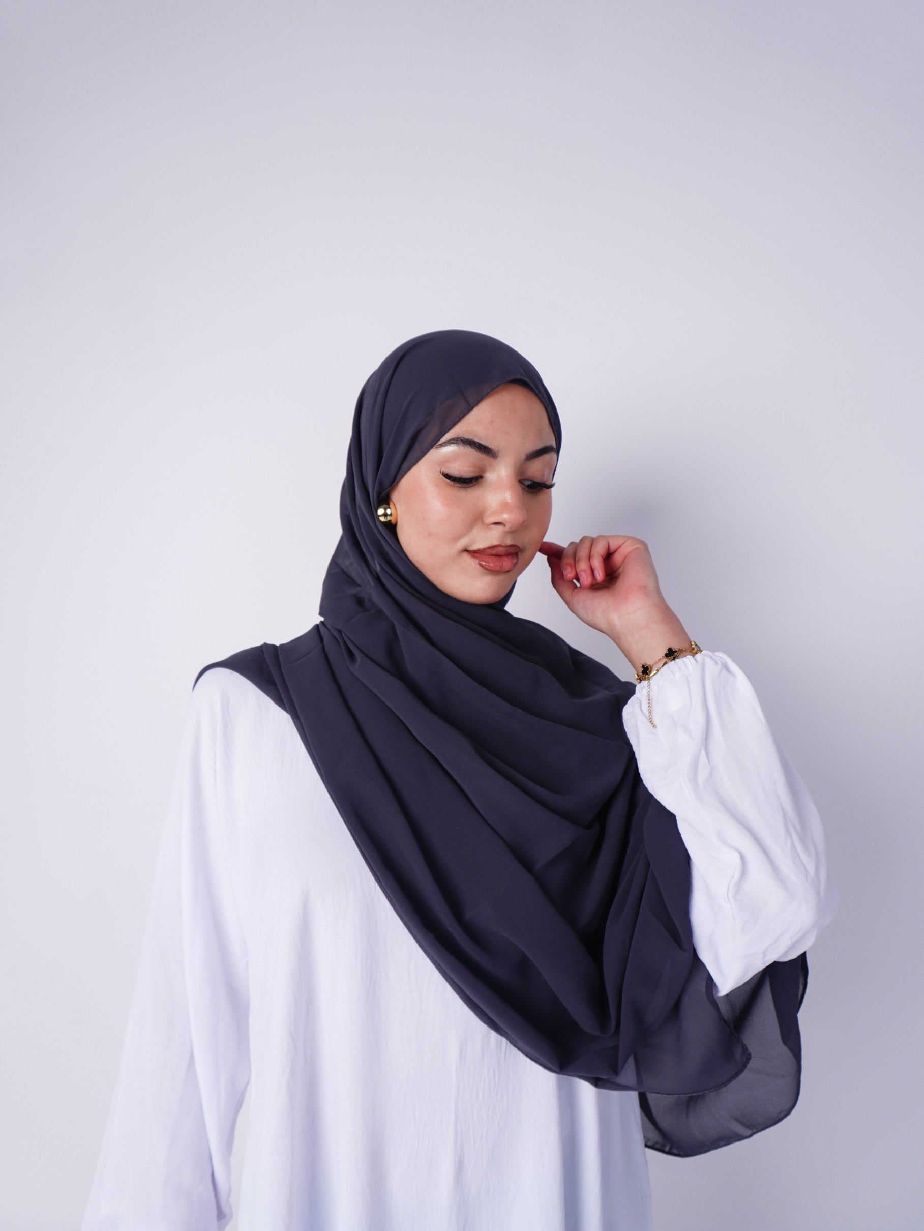 Chiffon Hijab - Navy