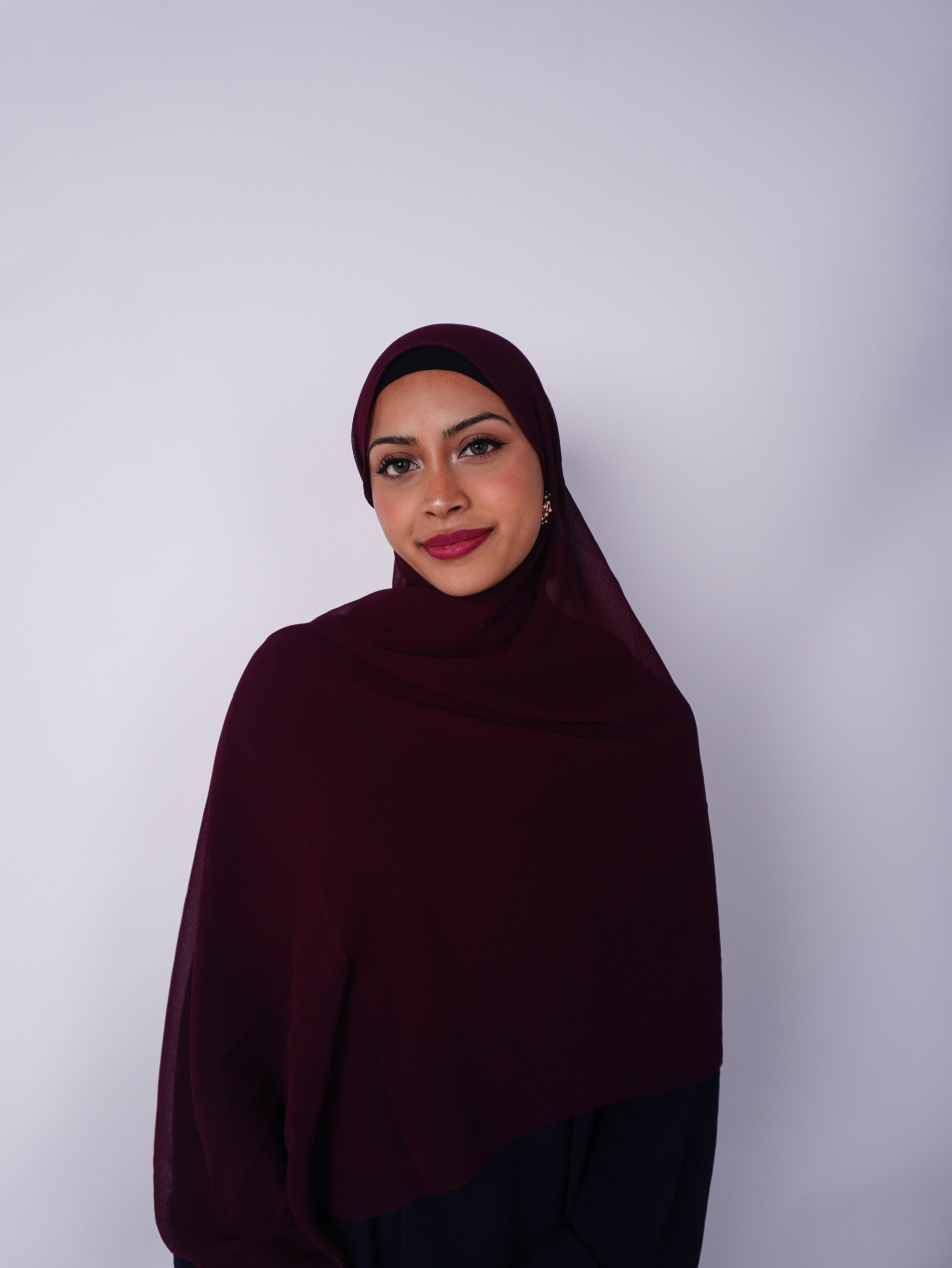 Chiffon Hijab - Burgundy
