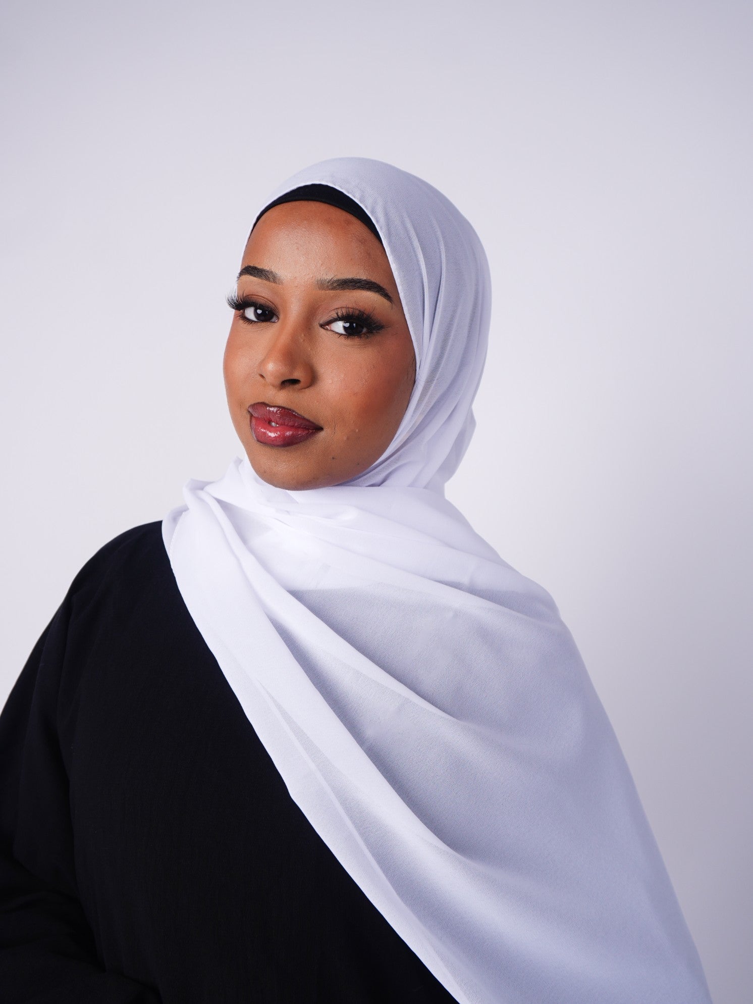 Chiffon Hijab - White