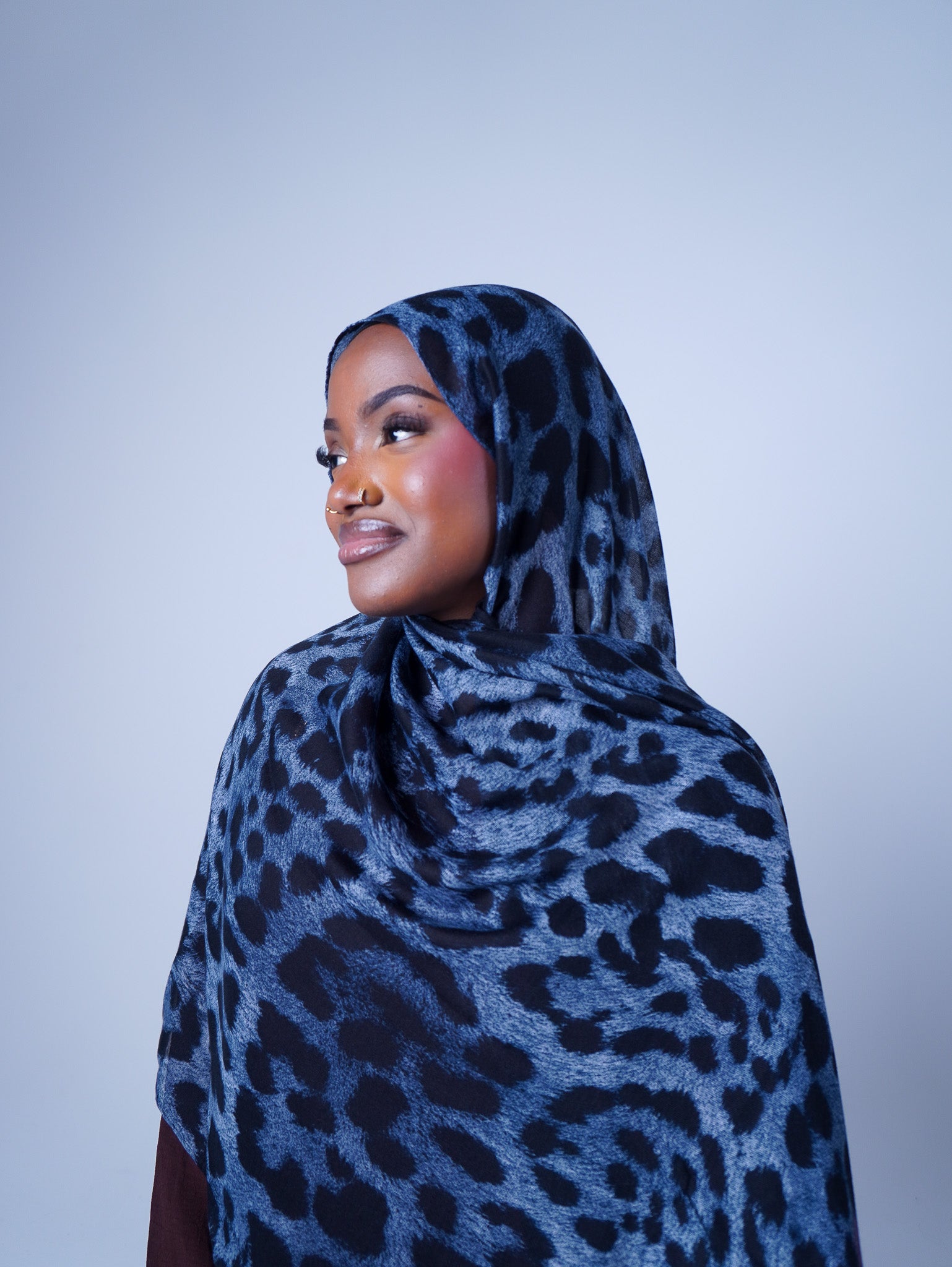 Midnight Ember Printed Modal Hijab