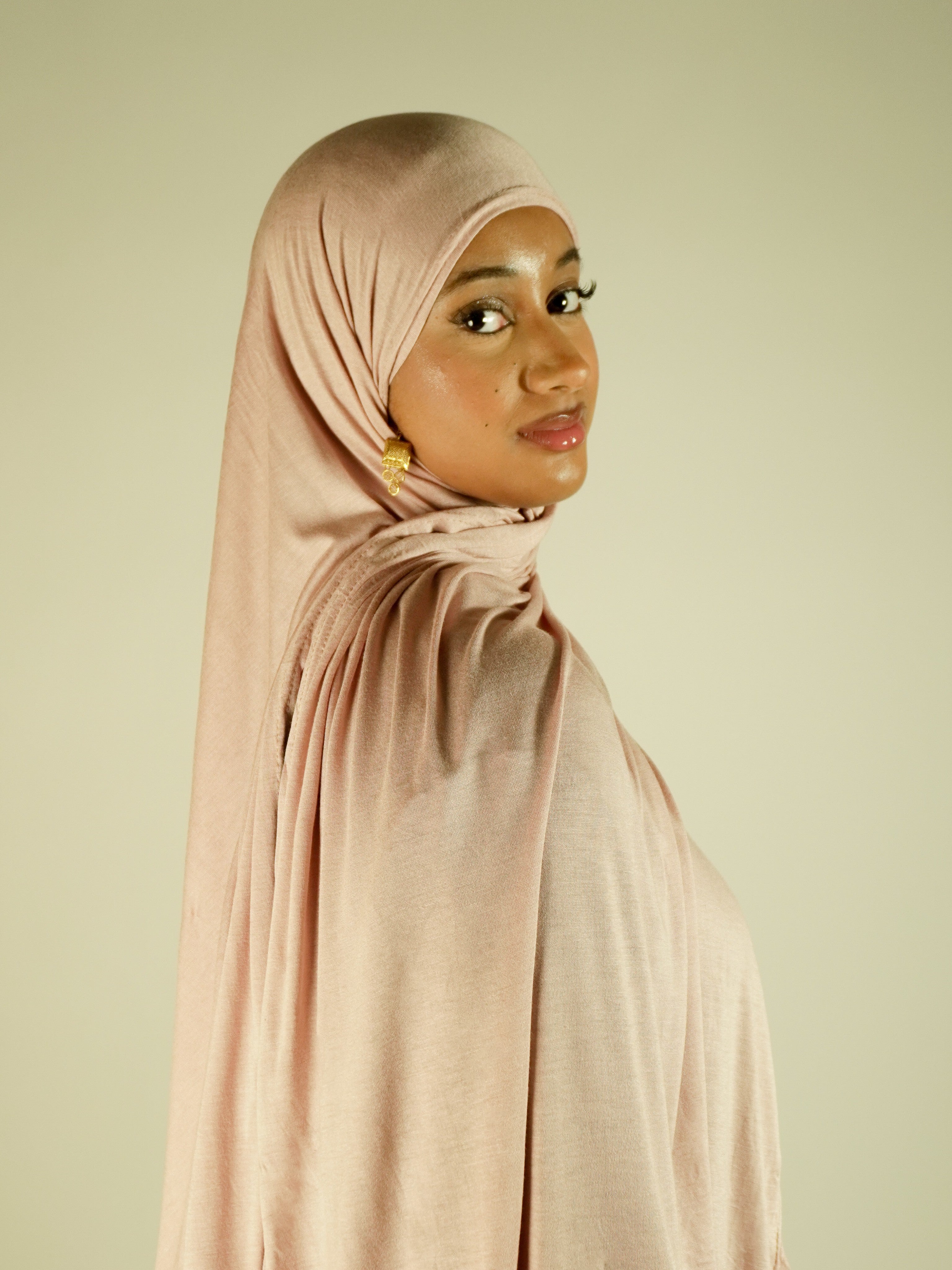 Emirati Premium Jersey Hijab Rose pink