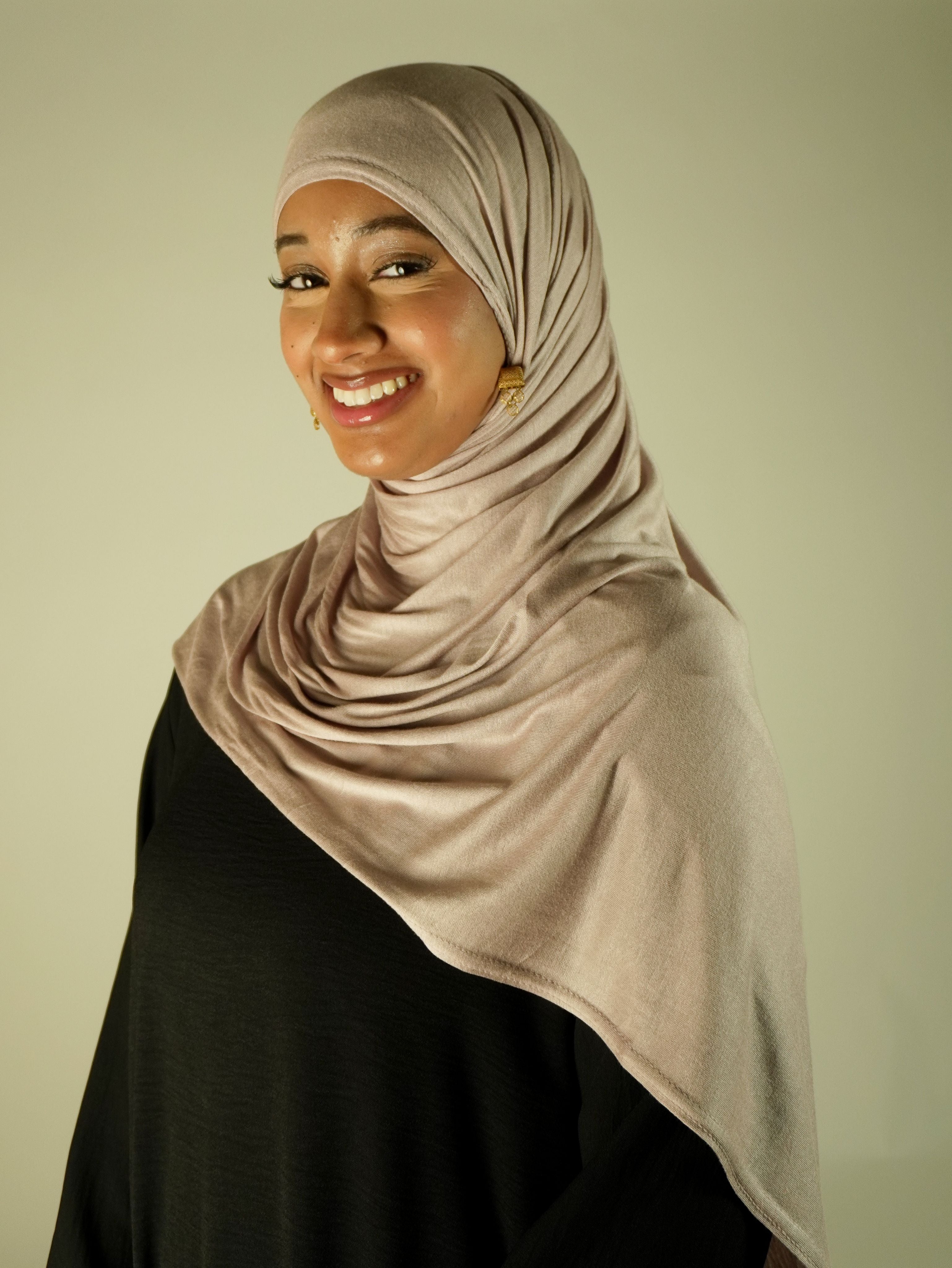 Emirati Premium Jersey Hijab Mink