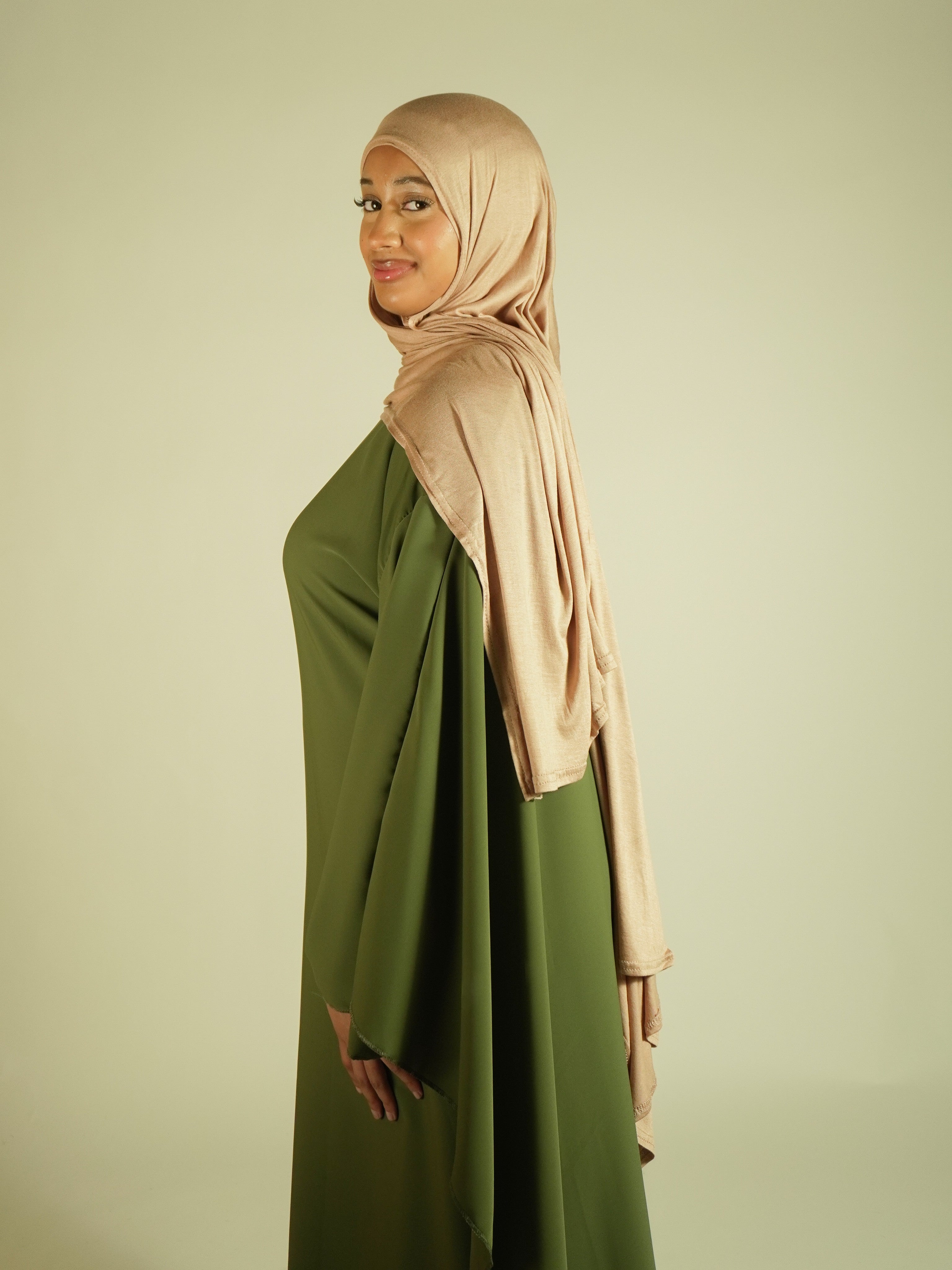 Butterfly Abaya Khaki (One size)
