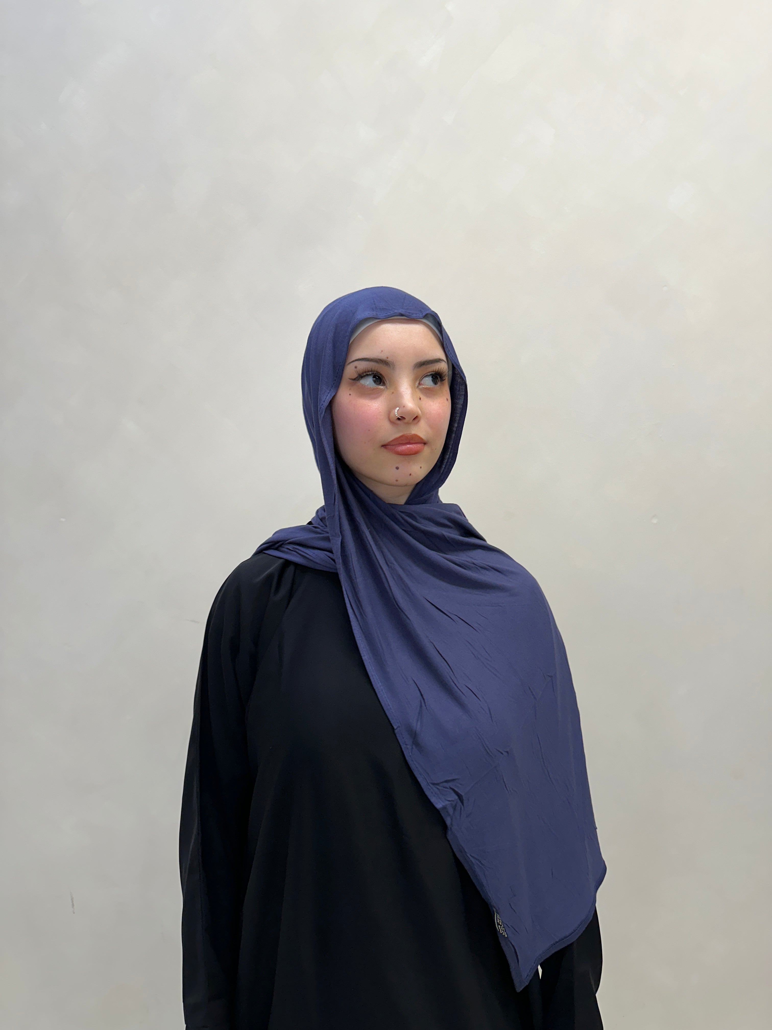 Emirati Premium Jersey Hijab Navy