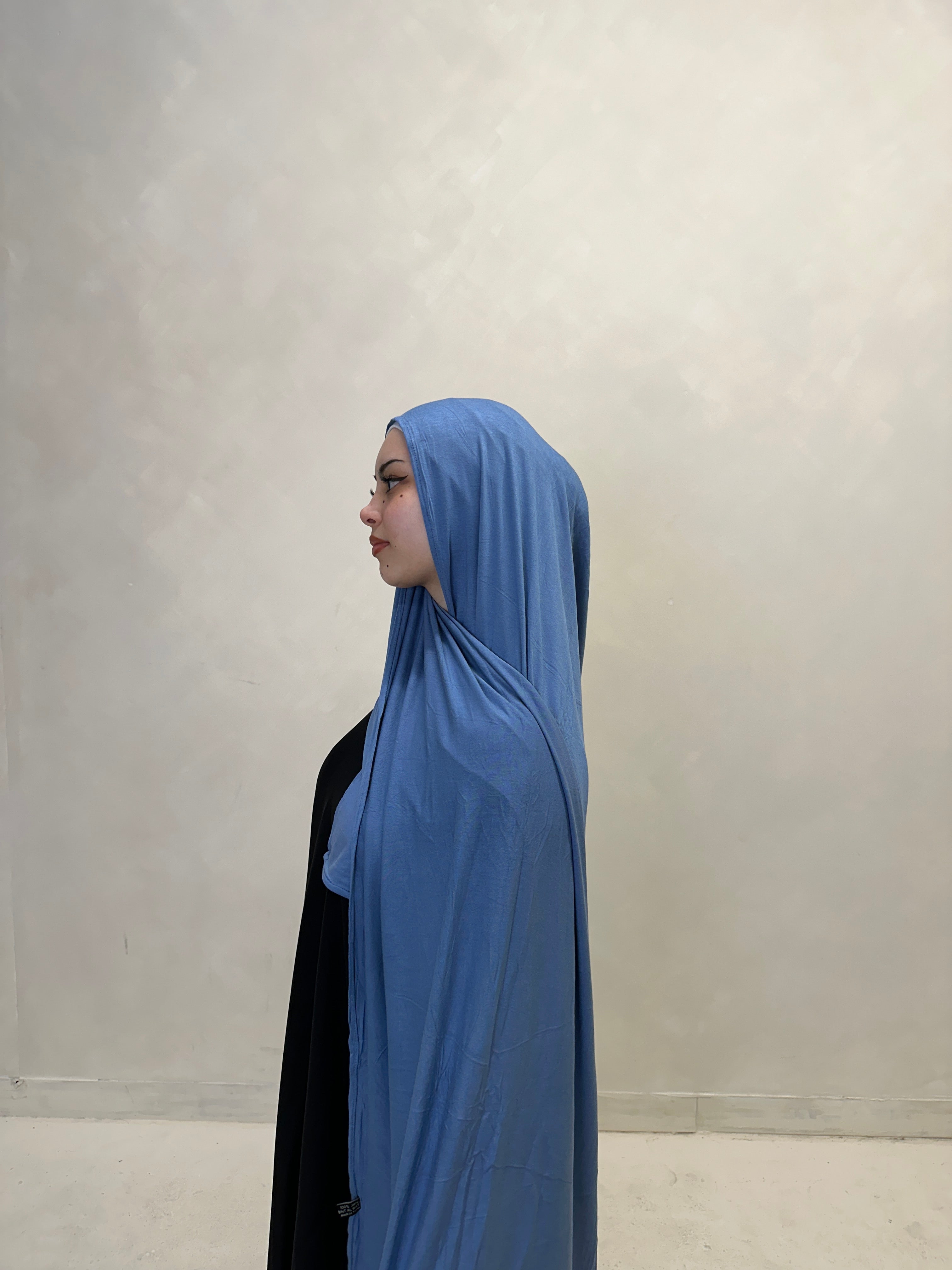 Emirati Premium Jersey Hijab Denim Blue