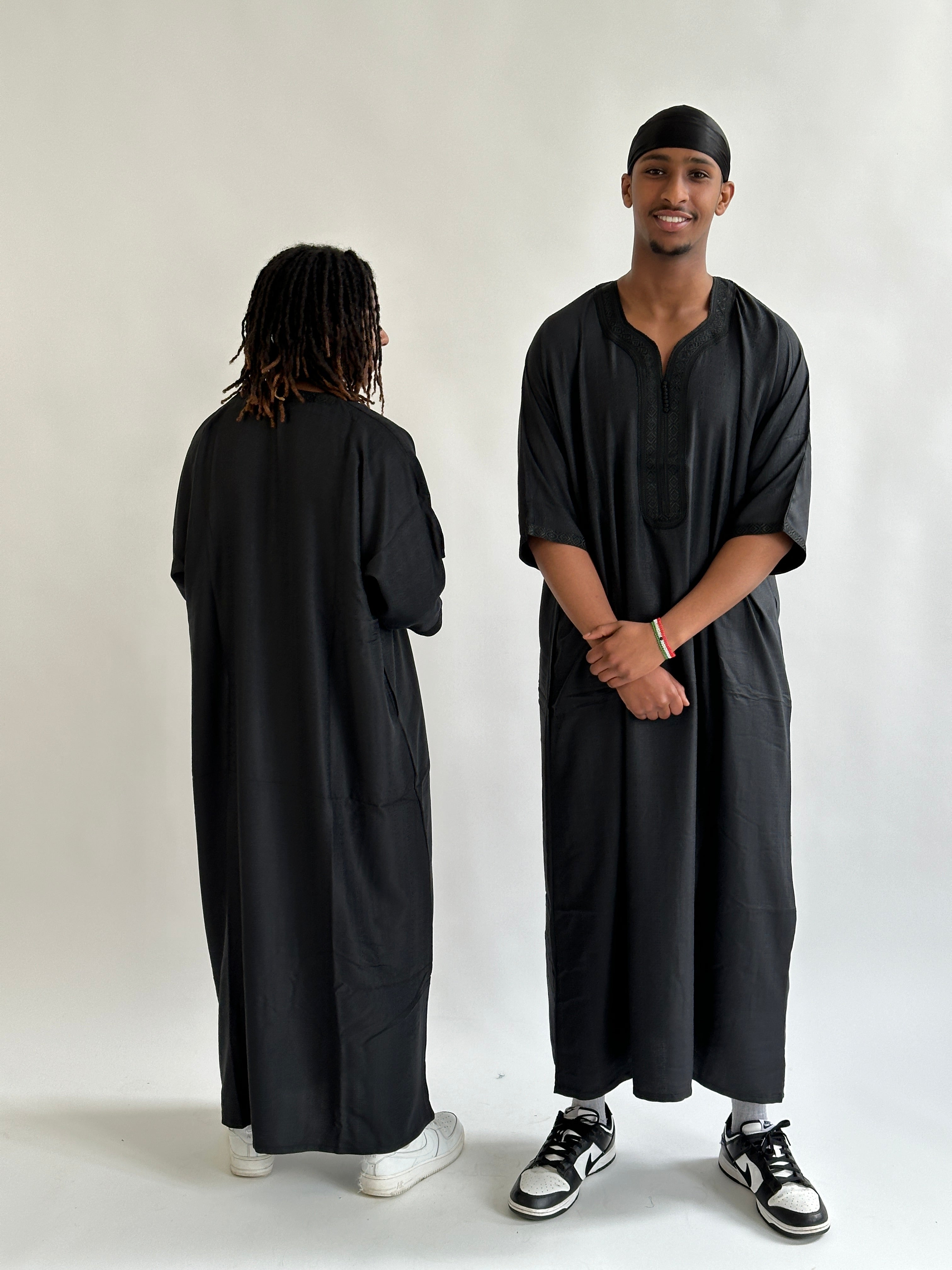 Moroccan Thobe Black