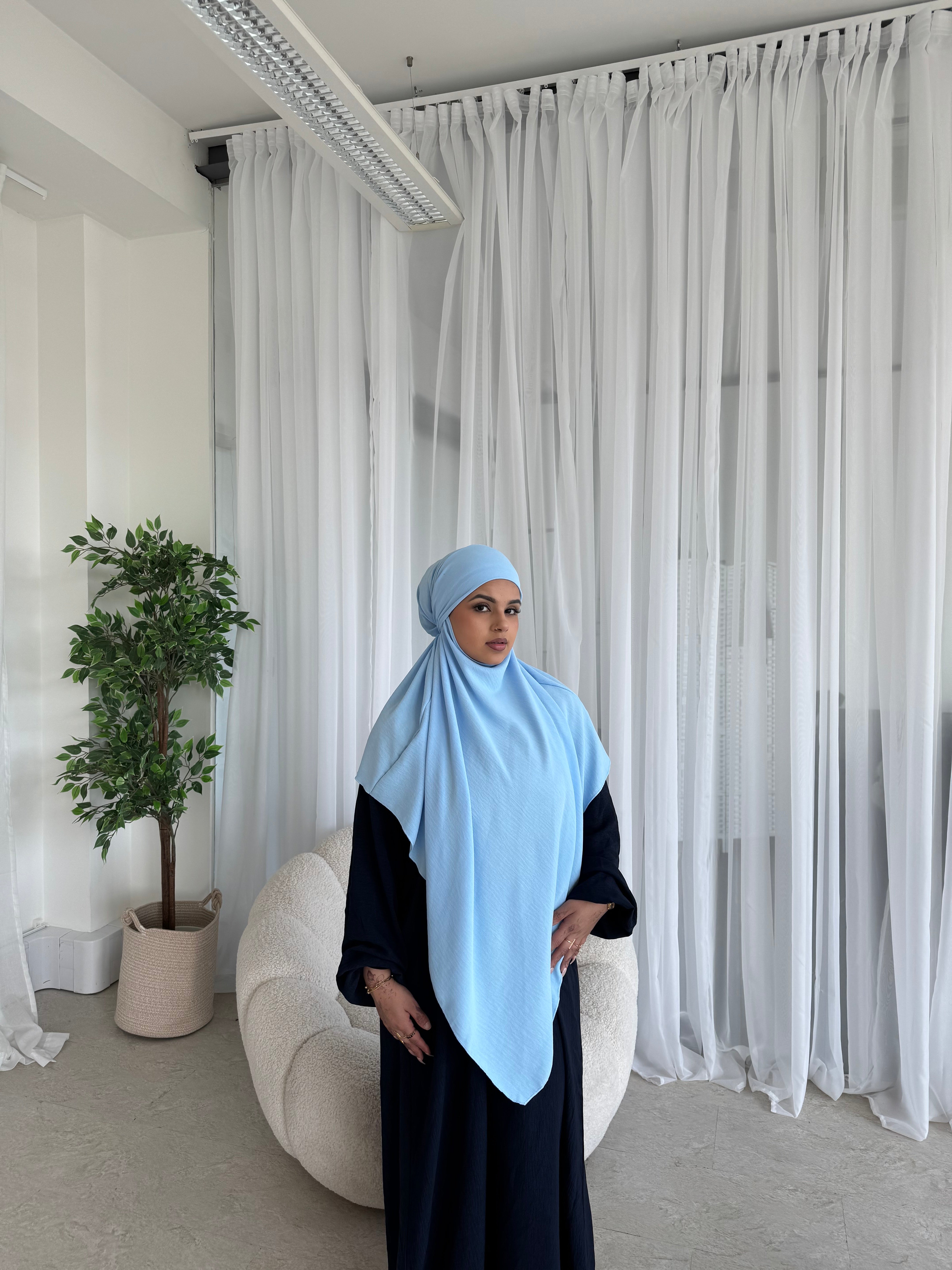 Khimar Top Only Soft Crush Fabric with Niqab Feature