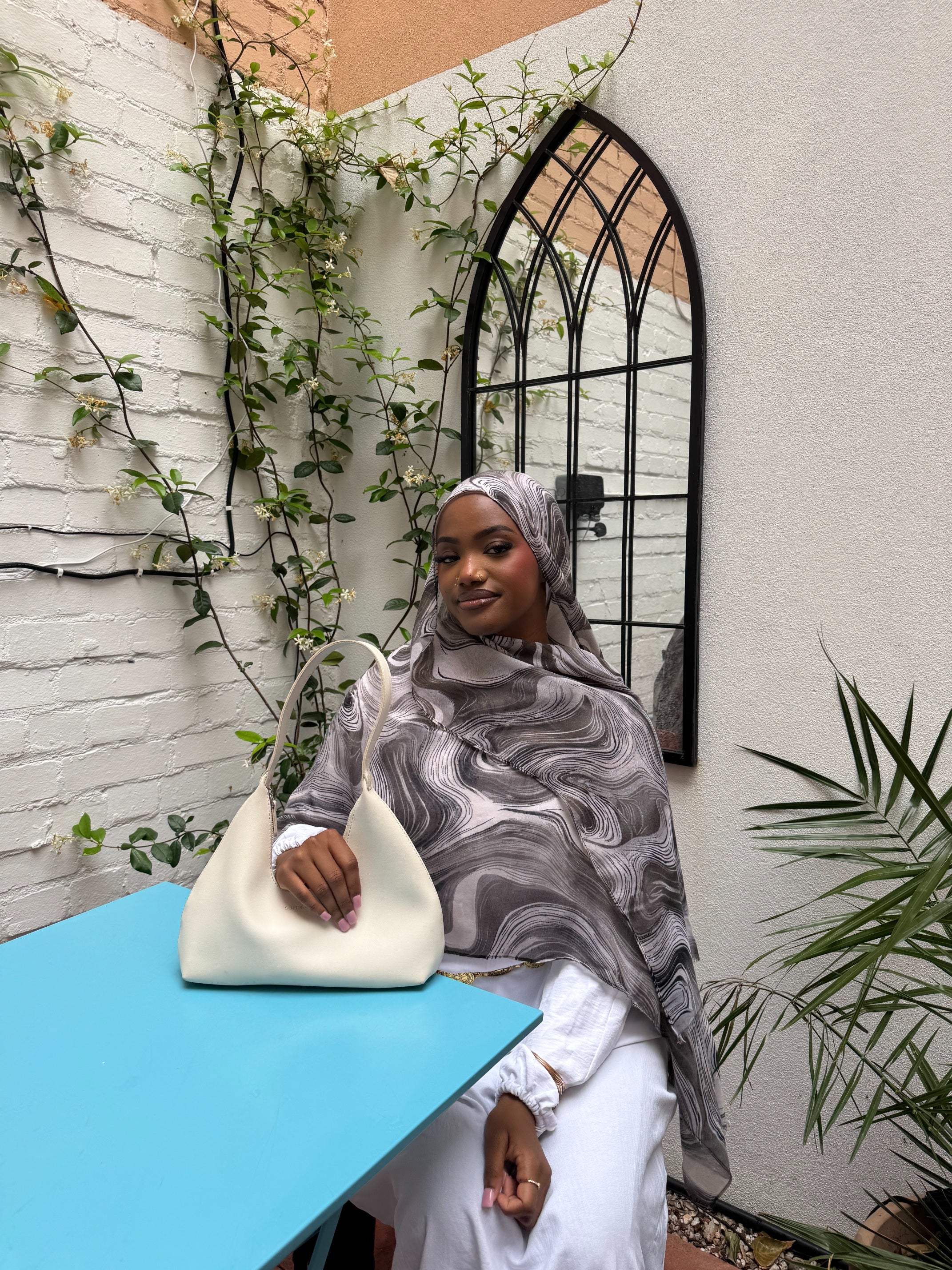 Luna Printed Planet Modal Hijab