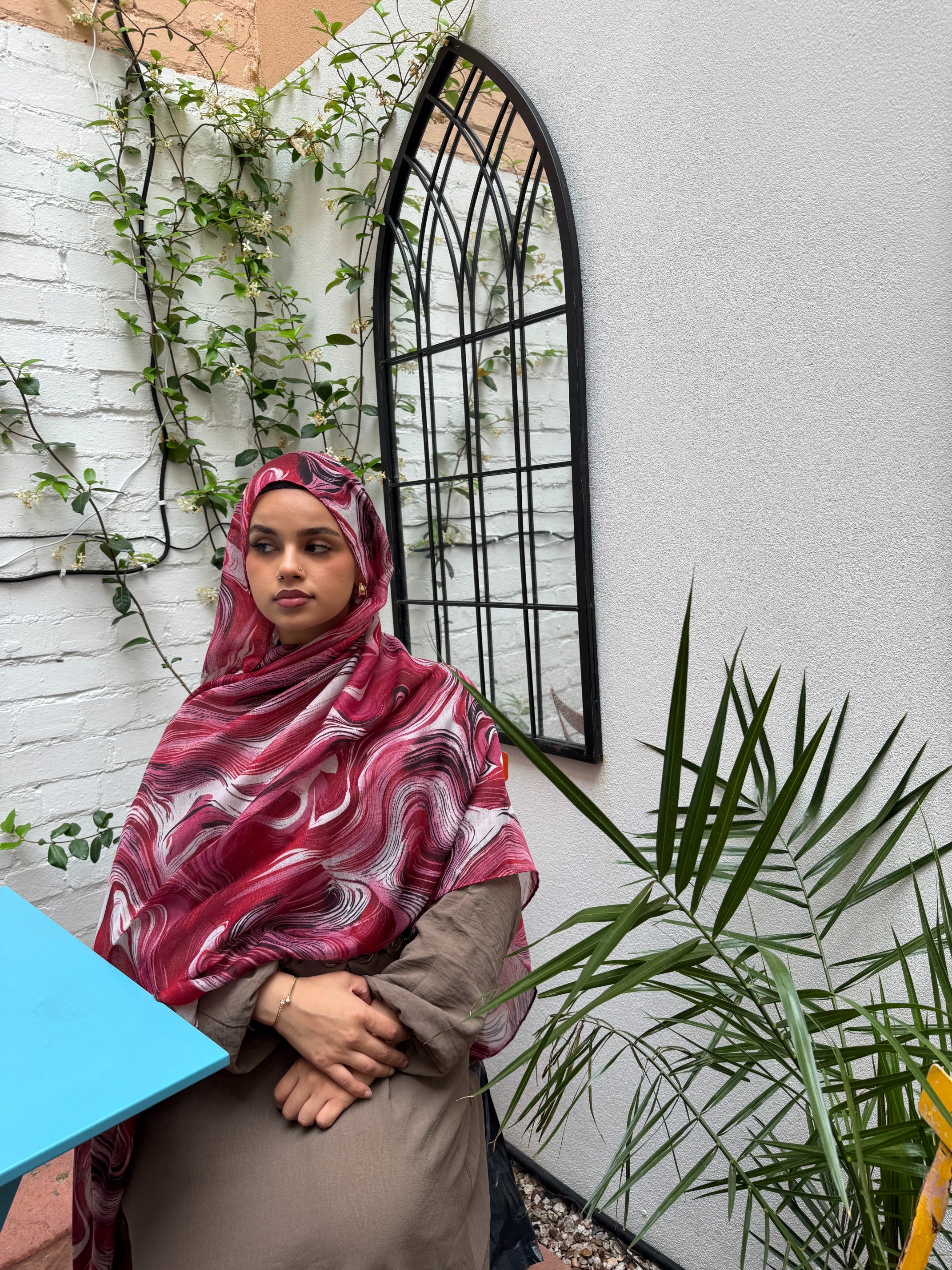 Astra Printed Planet Modal Hijab