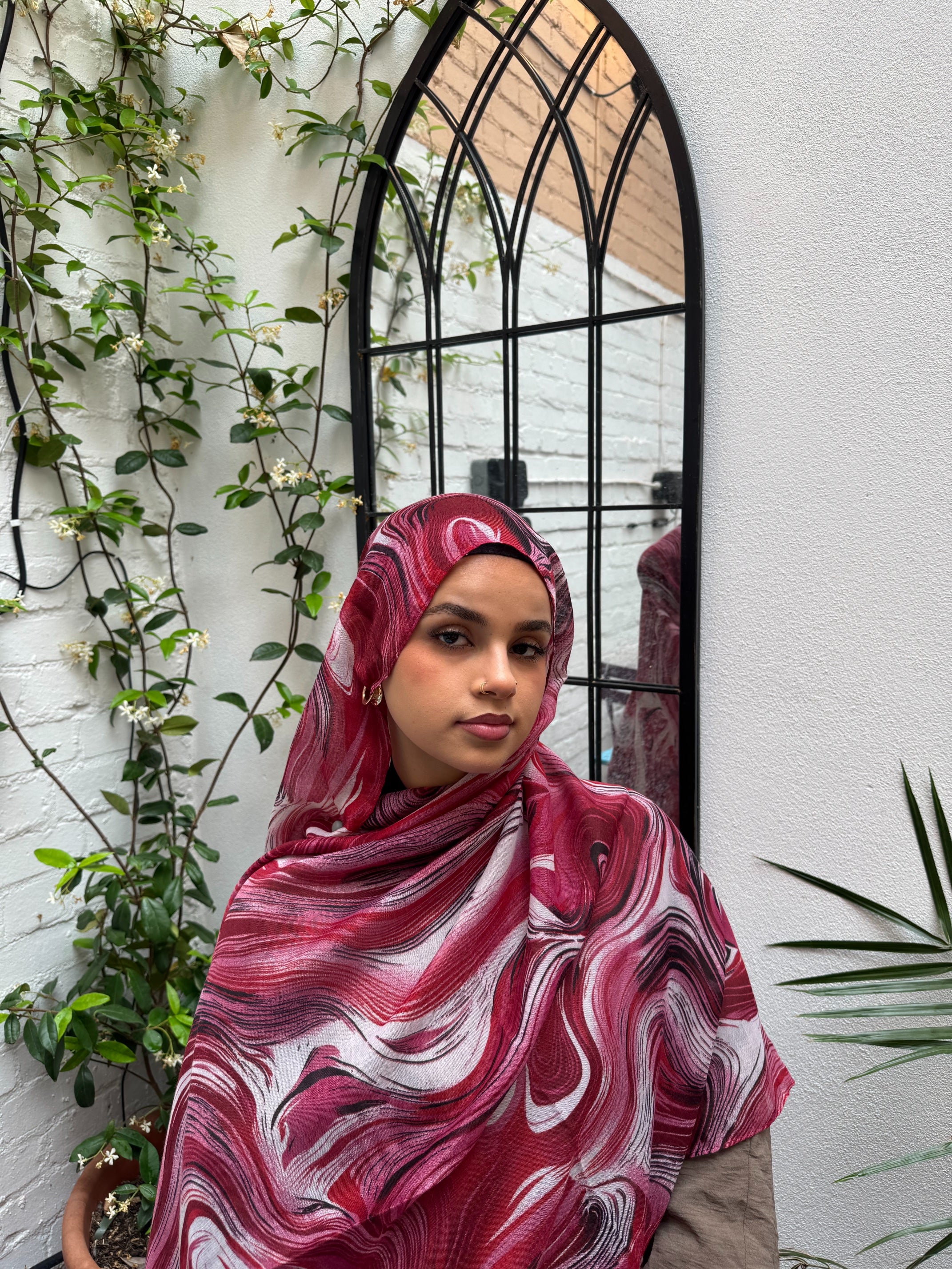 Astra Printed Planet Modal Hijab