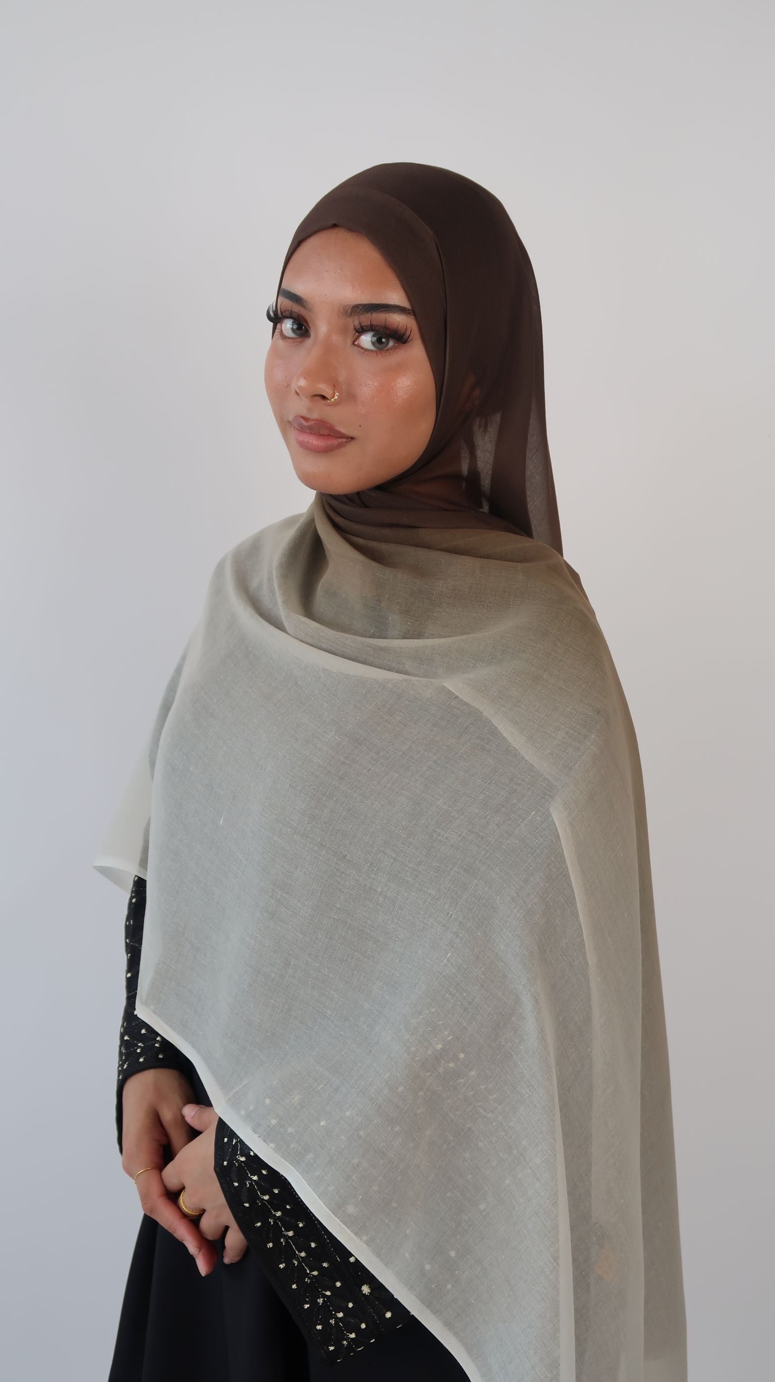 Muted Olive Ombre Modal Hijab