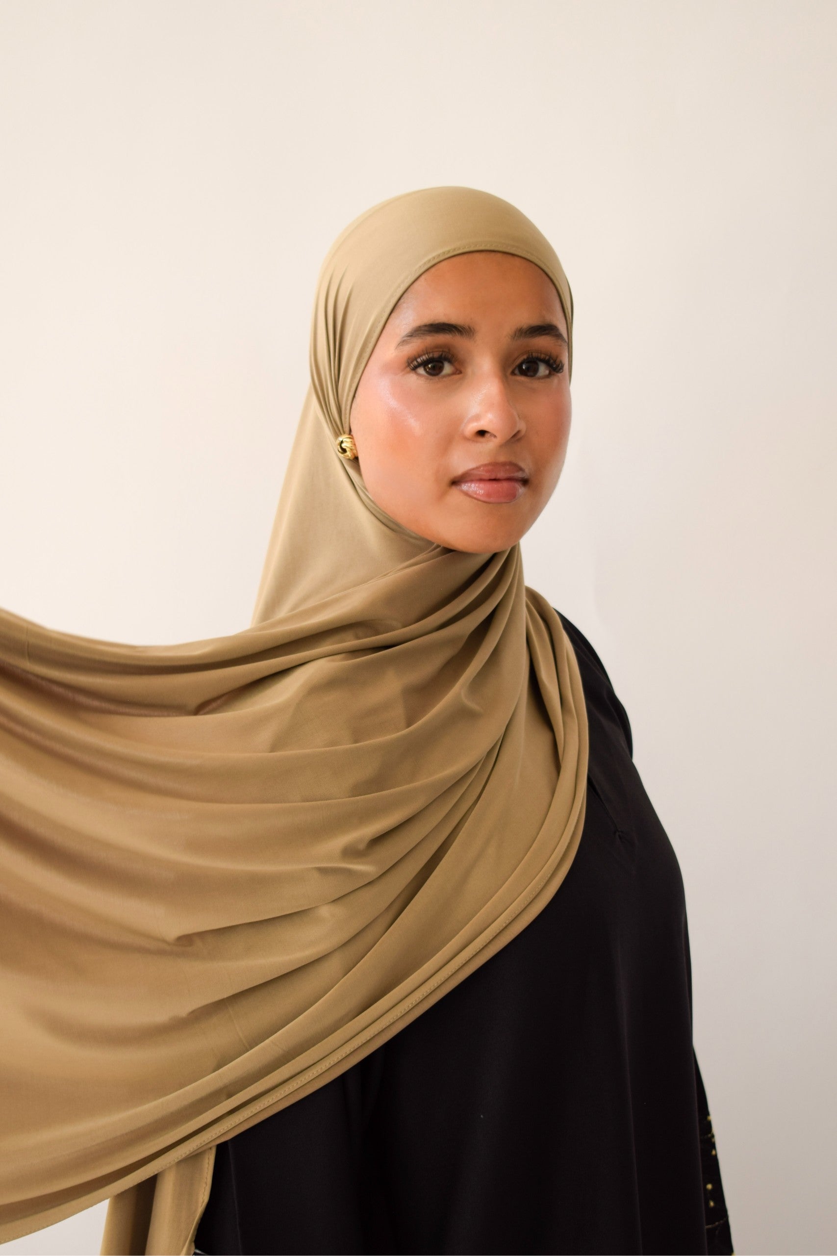 Cappuccino liquid jersey hijab