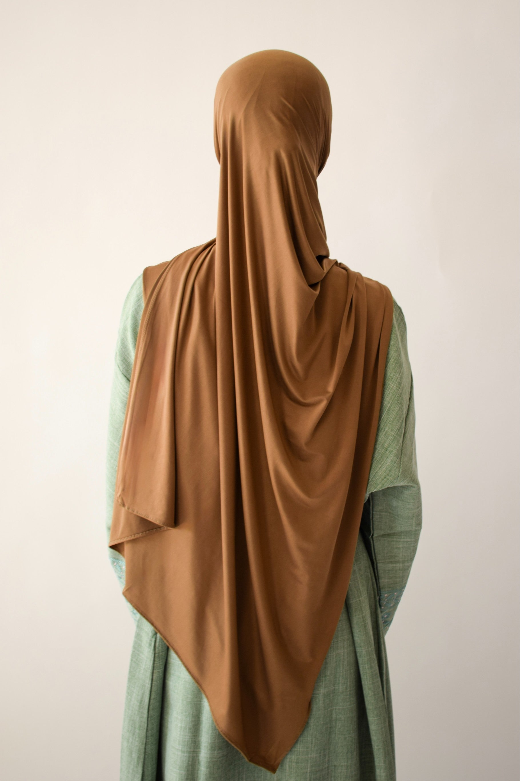 Caramel soft liquid jersey hijab