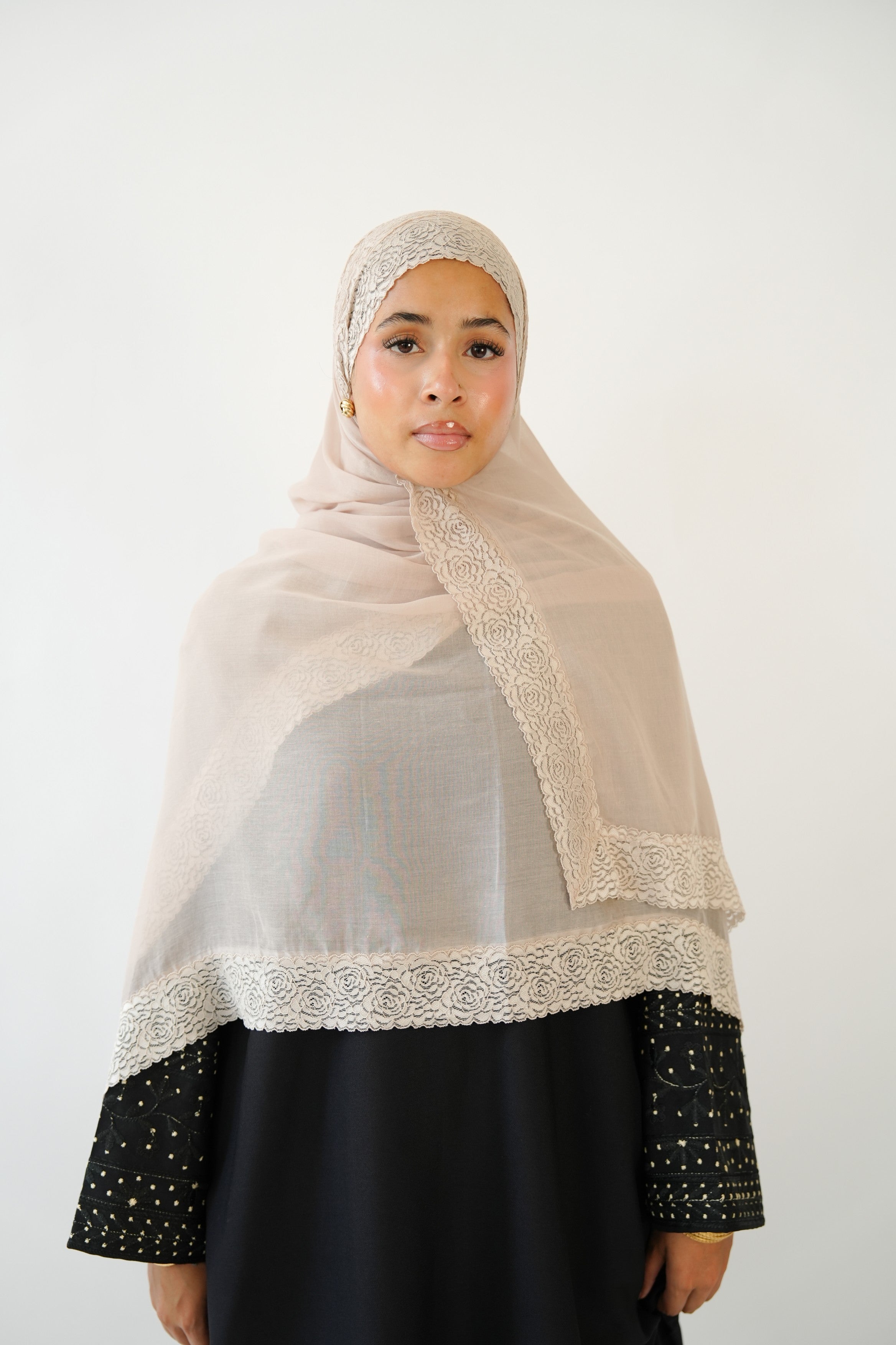 Latte Lace Modal Hijab