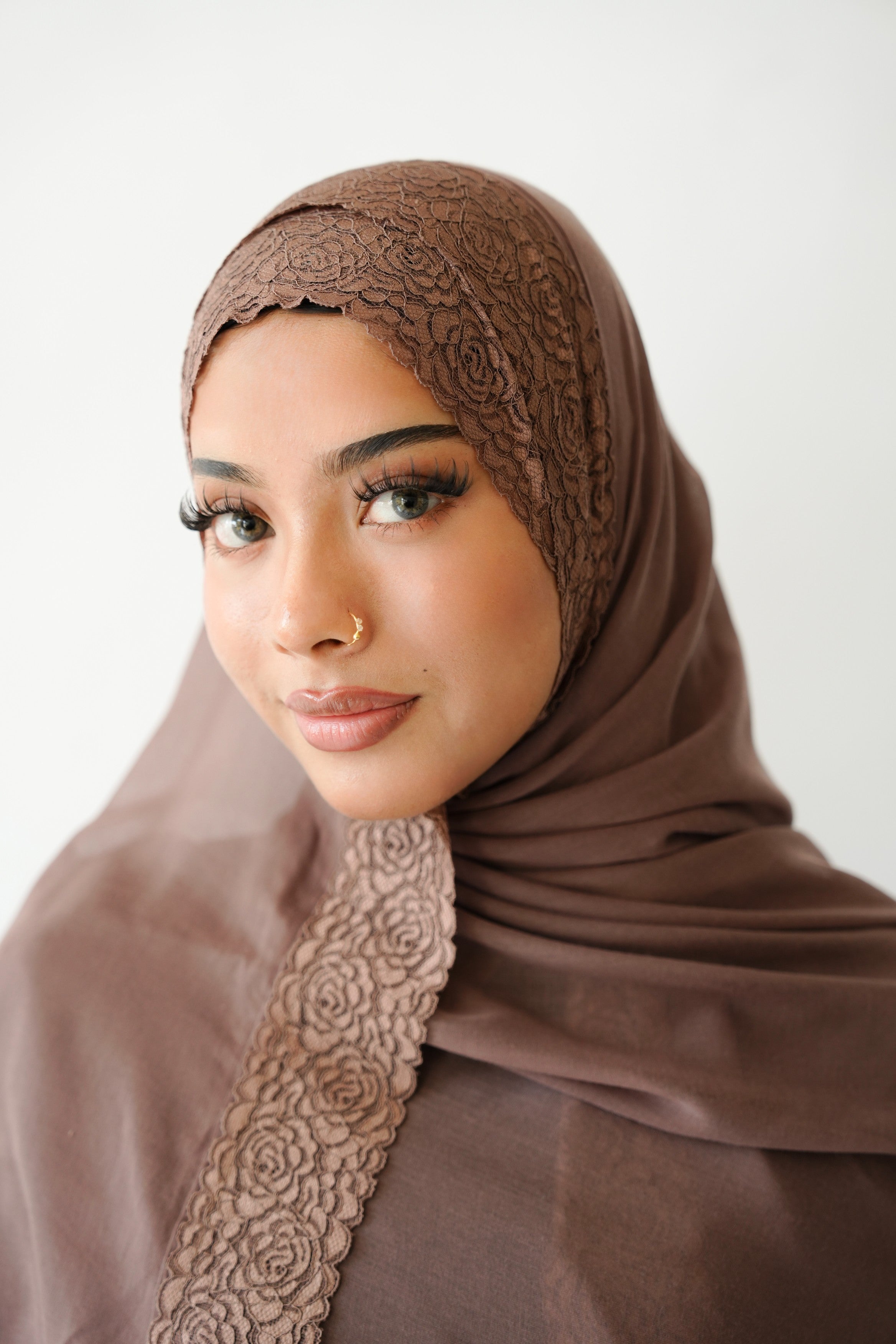 Mocha Lace Modal Hijab