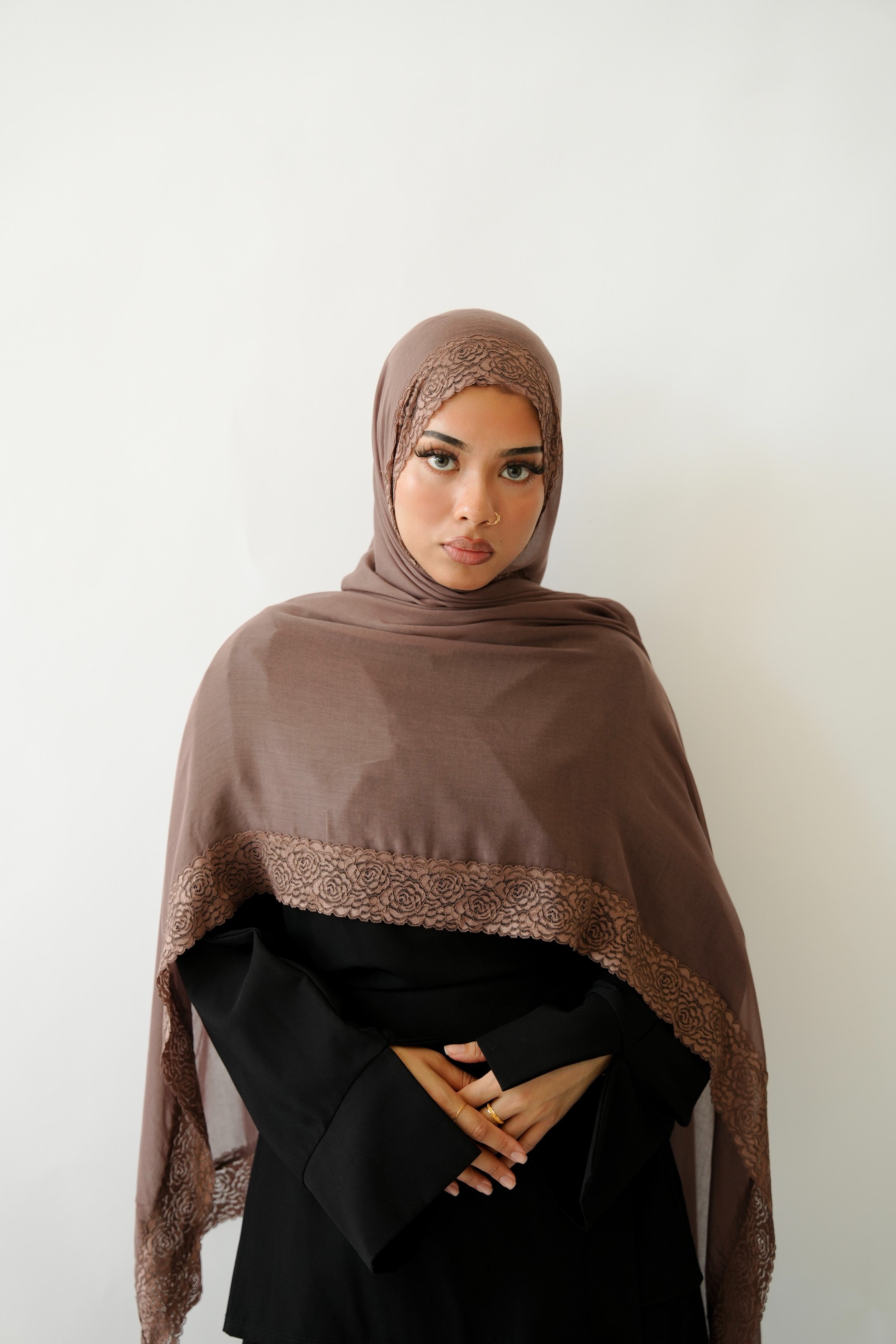 Mocha Lace Modal Hijab