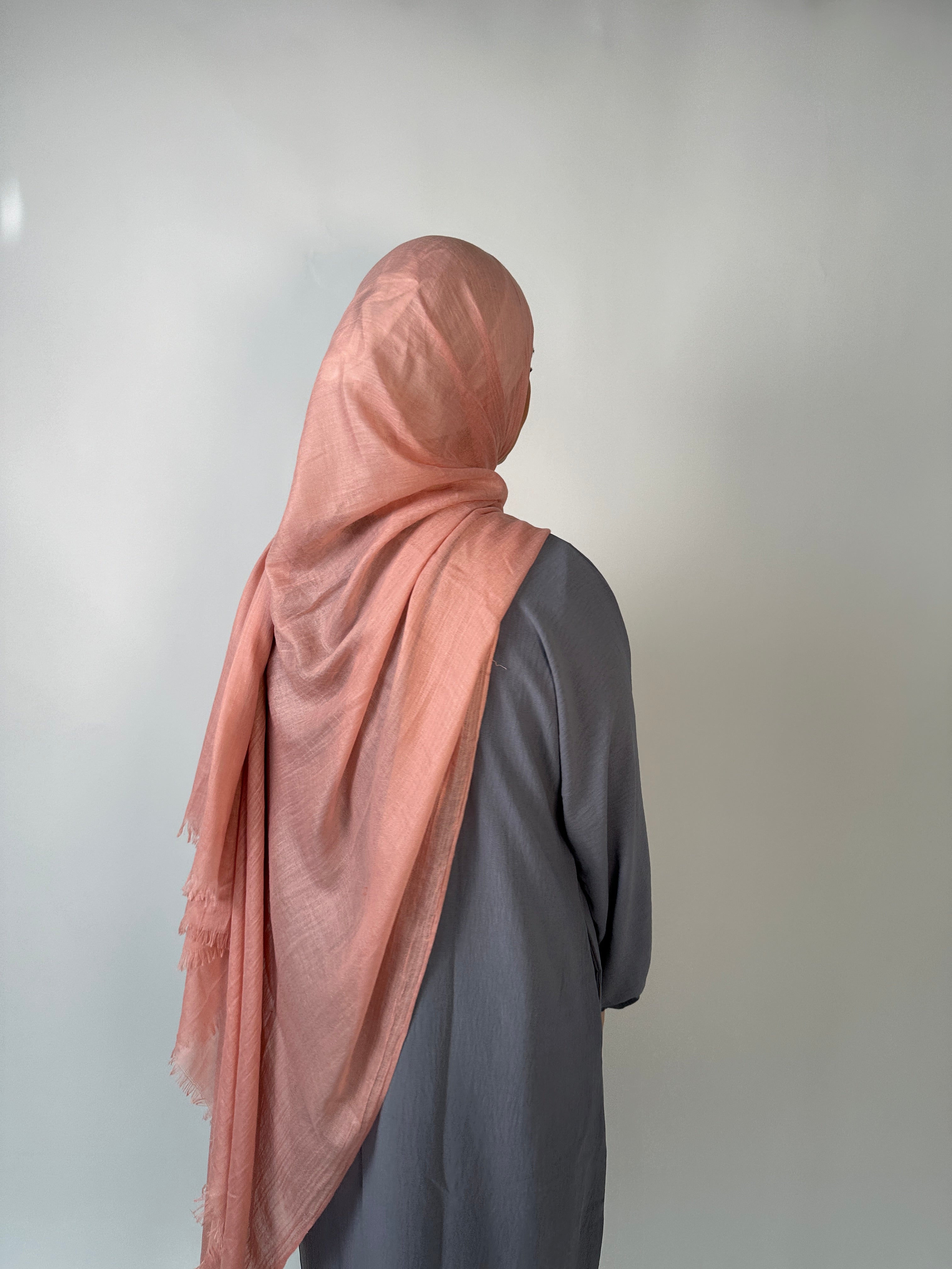 Premium Soft Modal Hijab Peach Pink