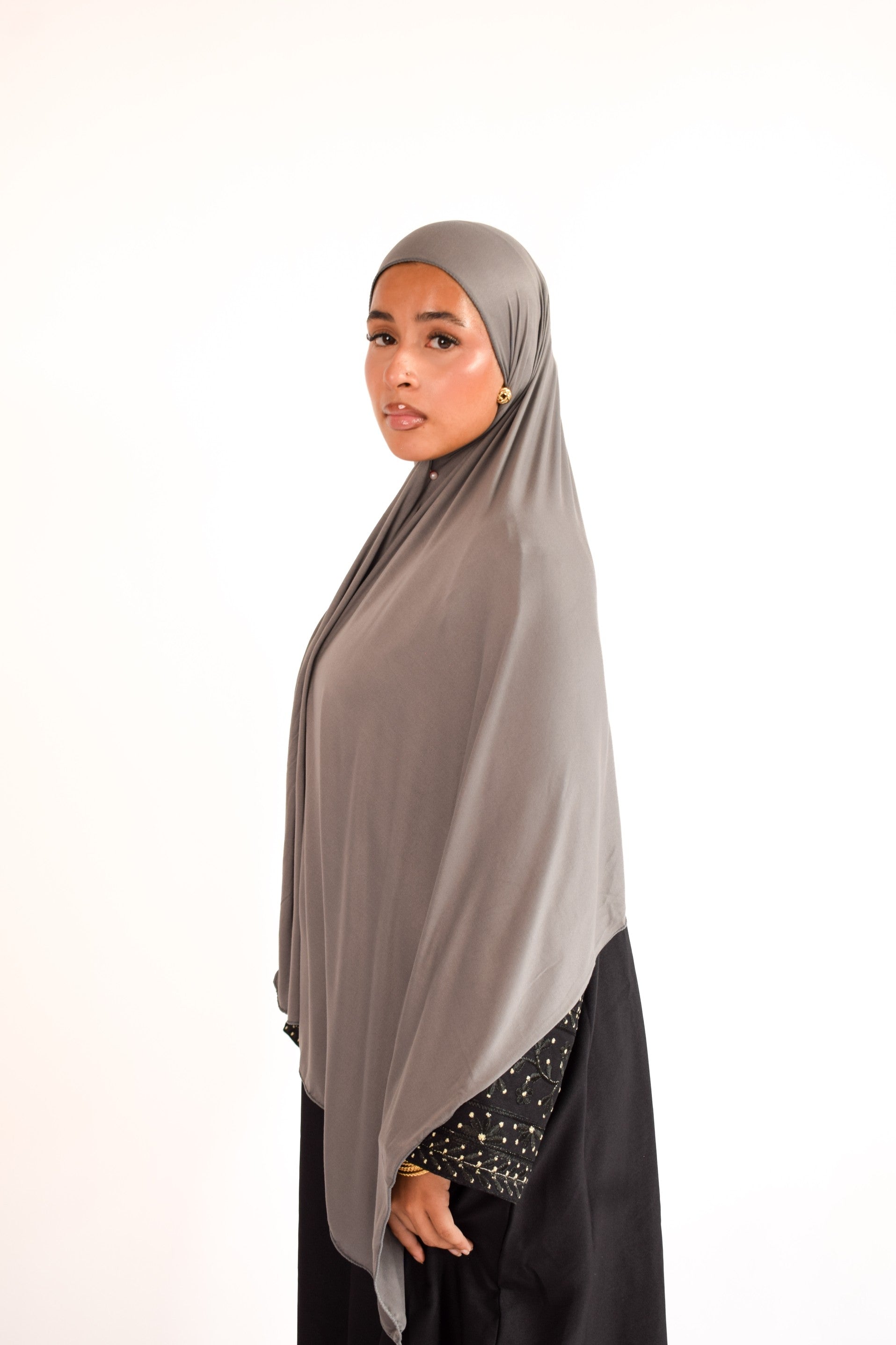 Dark Grey Jersey Hijab