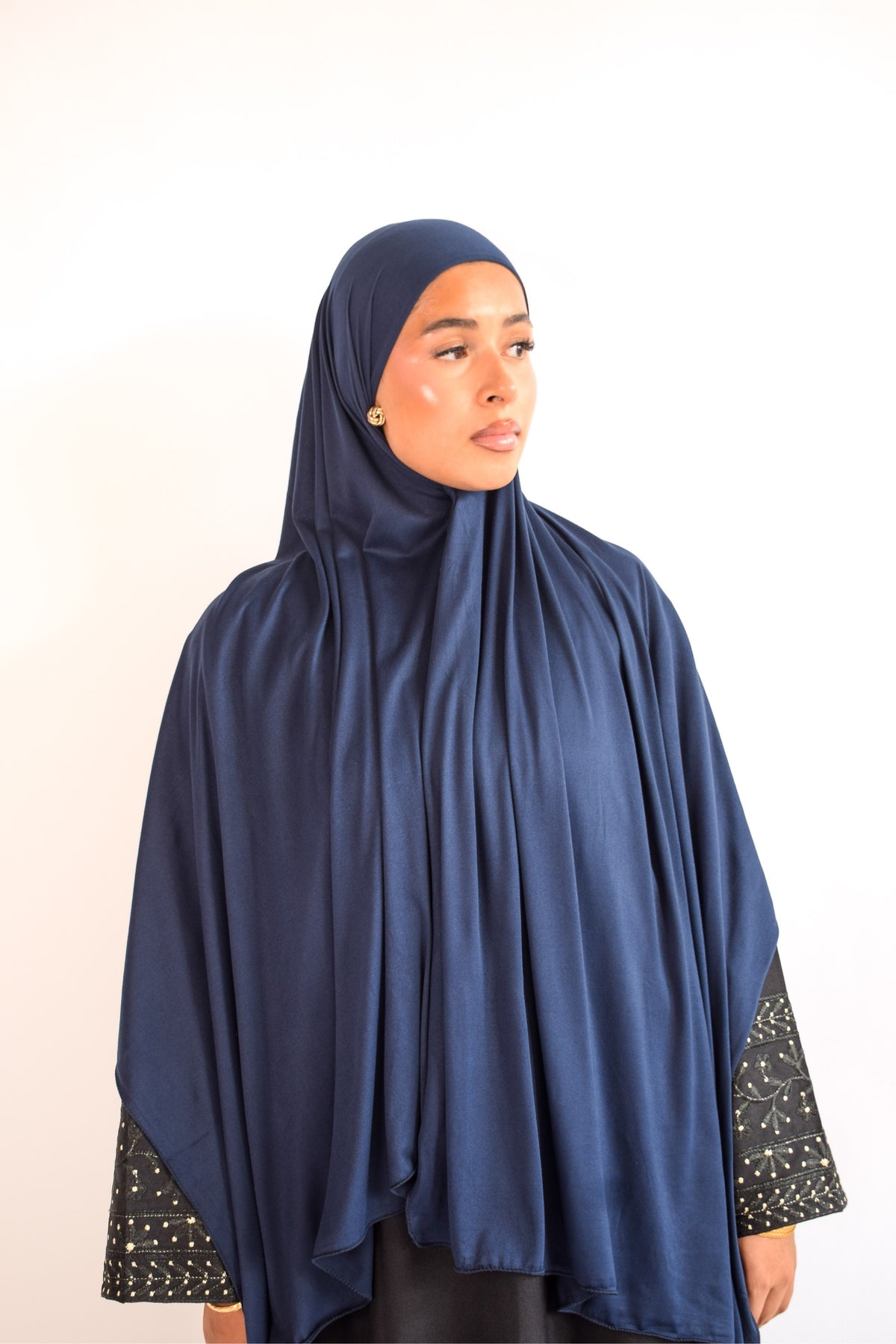 Navy Jersey Hijab