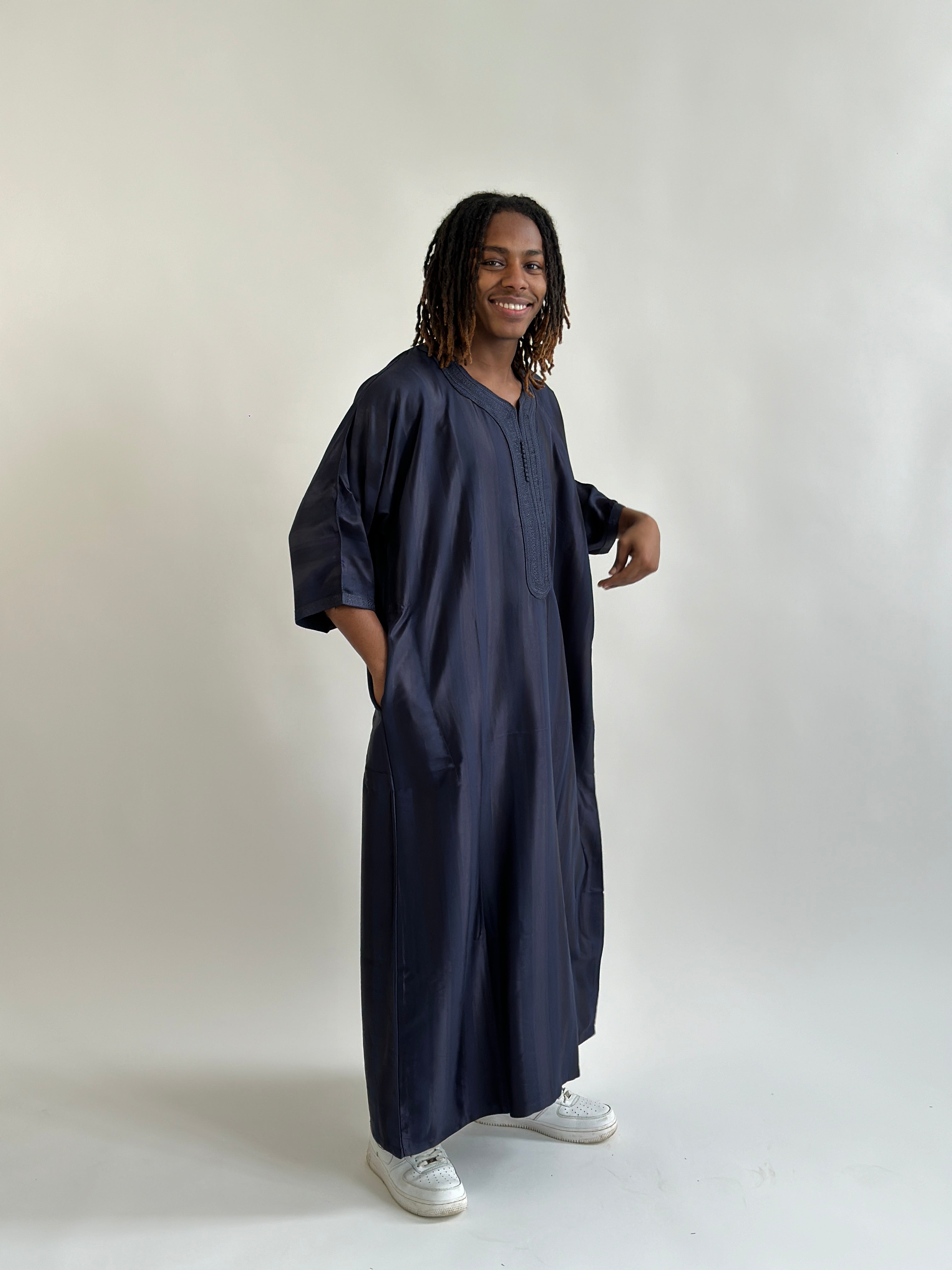 Moroccan Thobe Navy