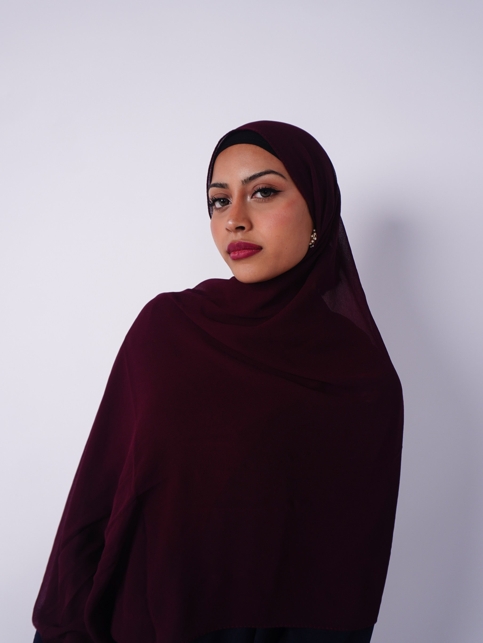 Chiffon Hijab - Red Rose
