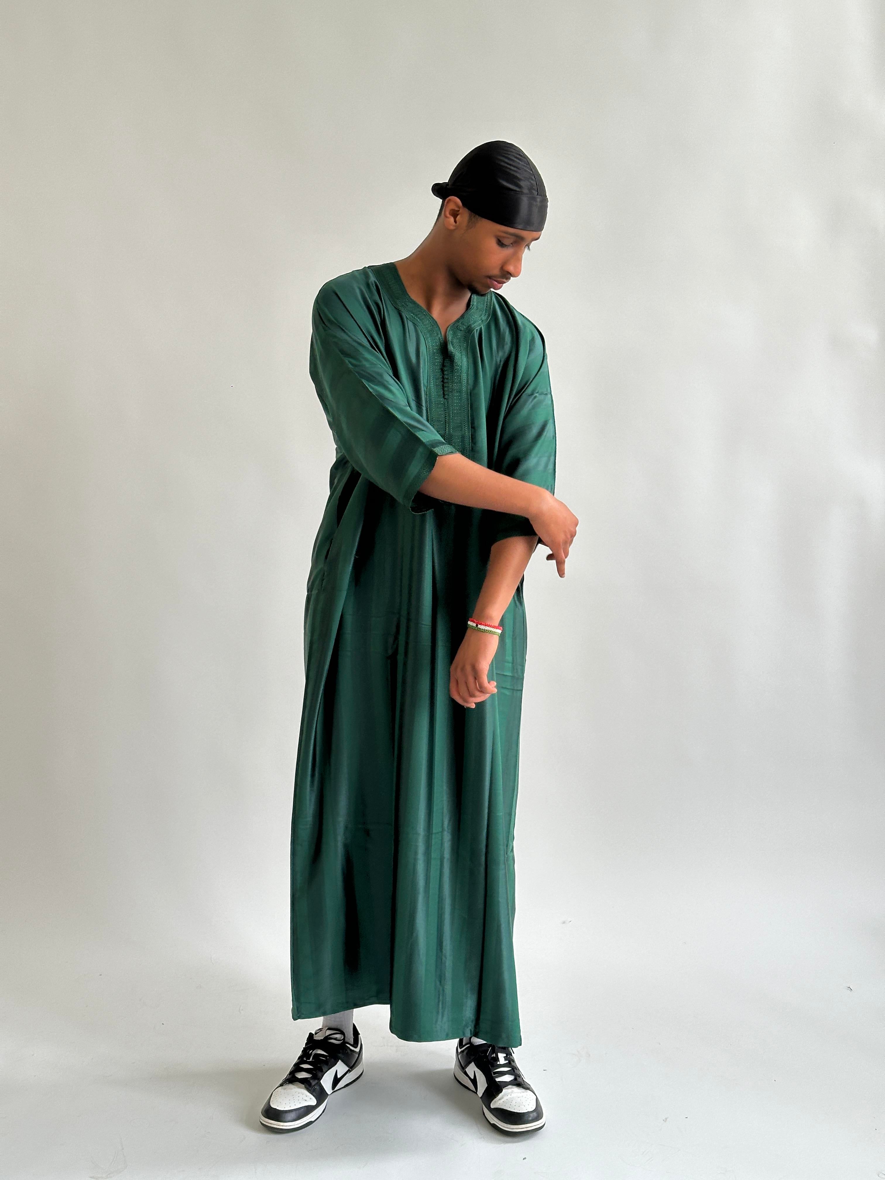 Moroccan Thobes Emerald Green