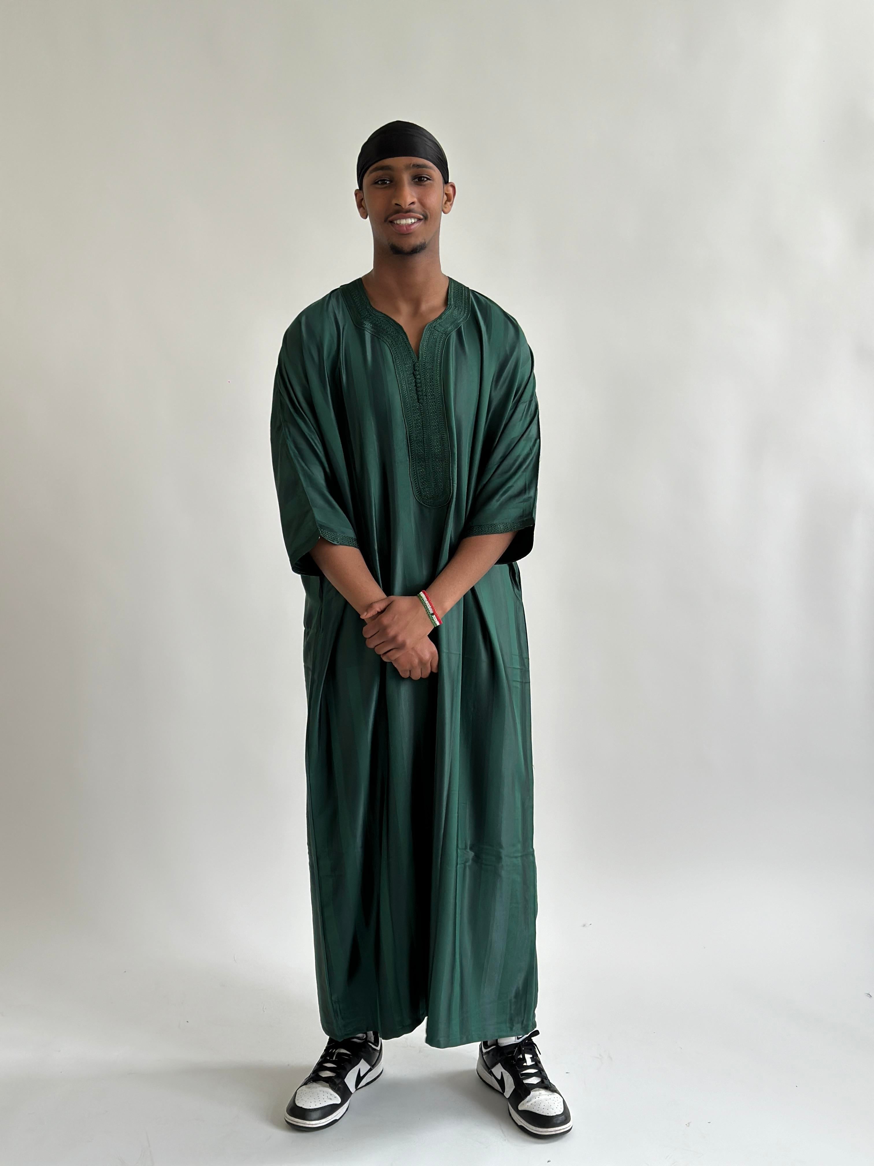 Moroccan Thobes Emerald Green