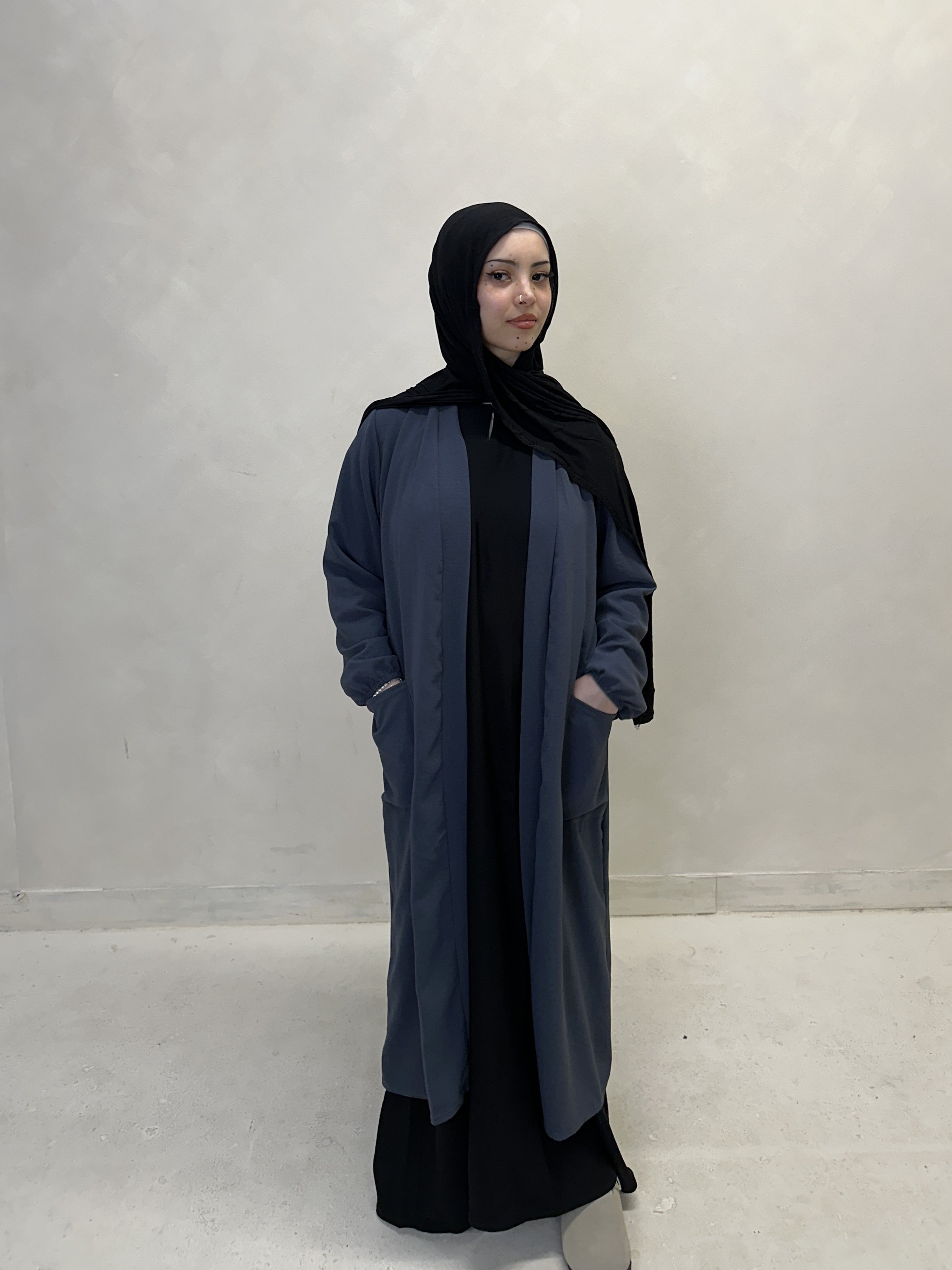 Open Cardigan Dark grey