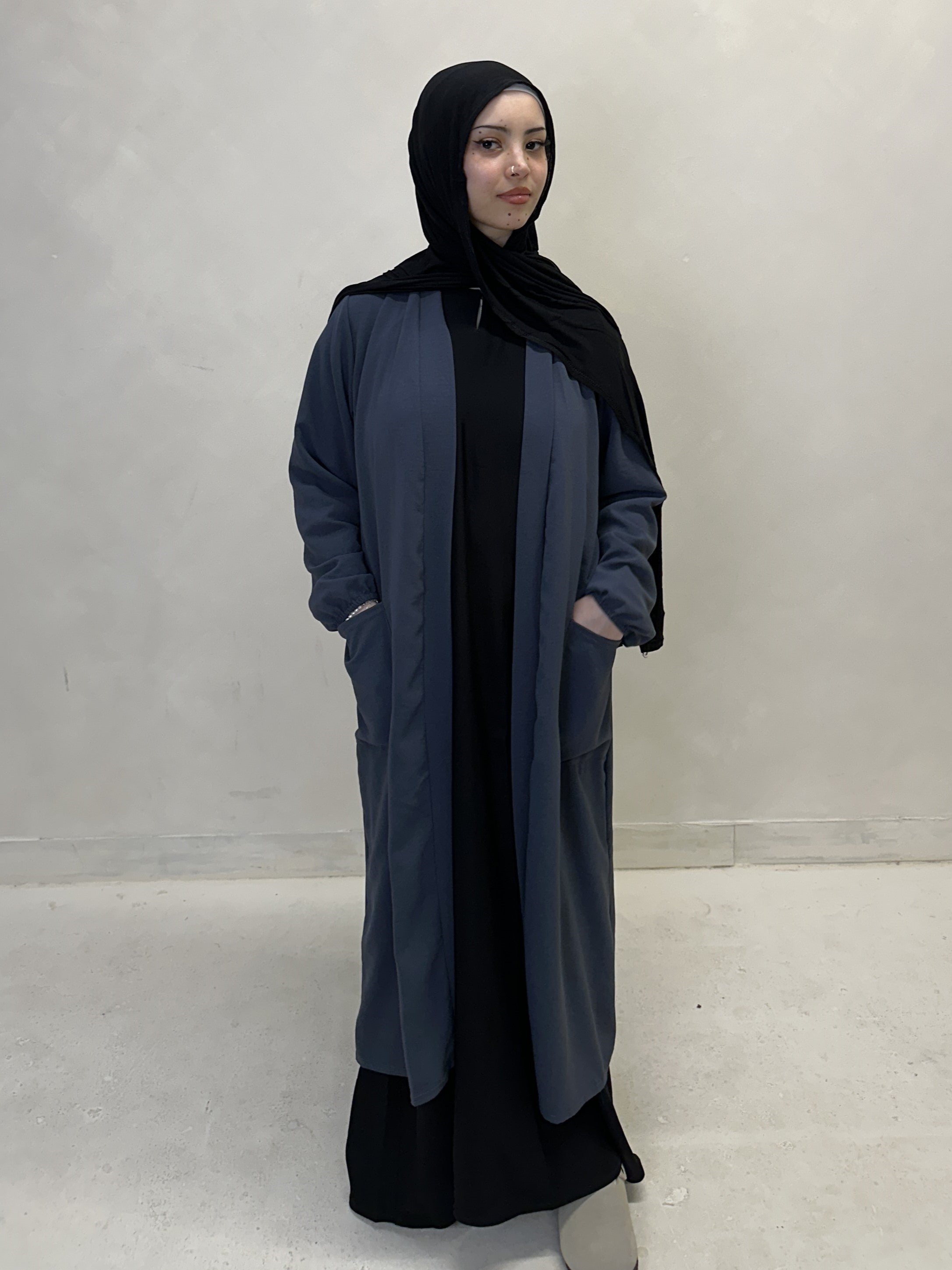 Open Cardigan Dark grey