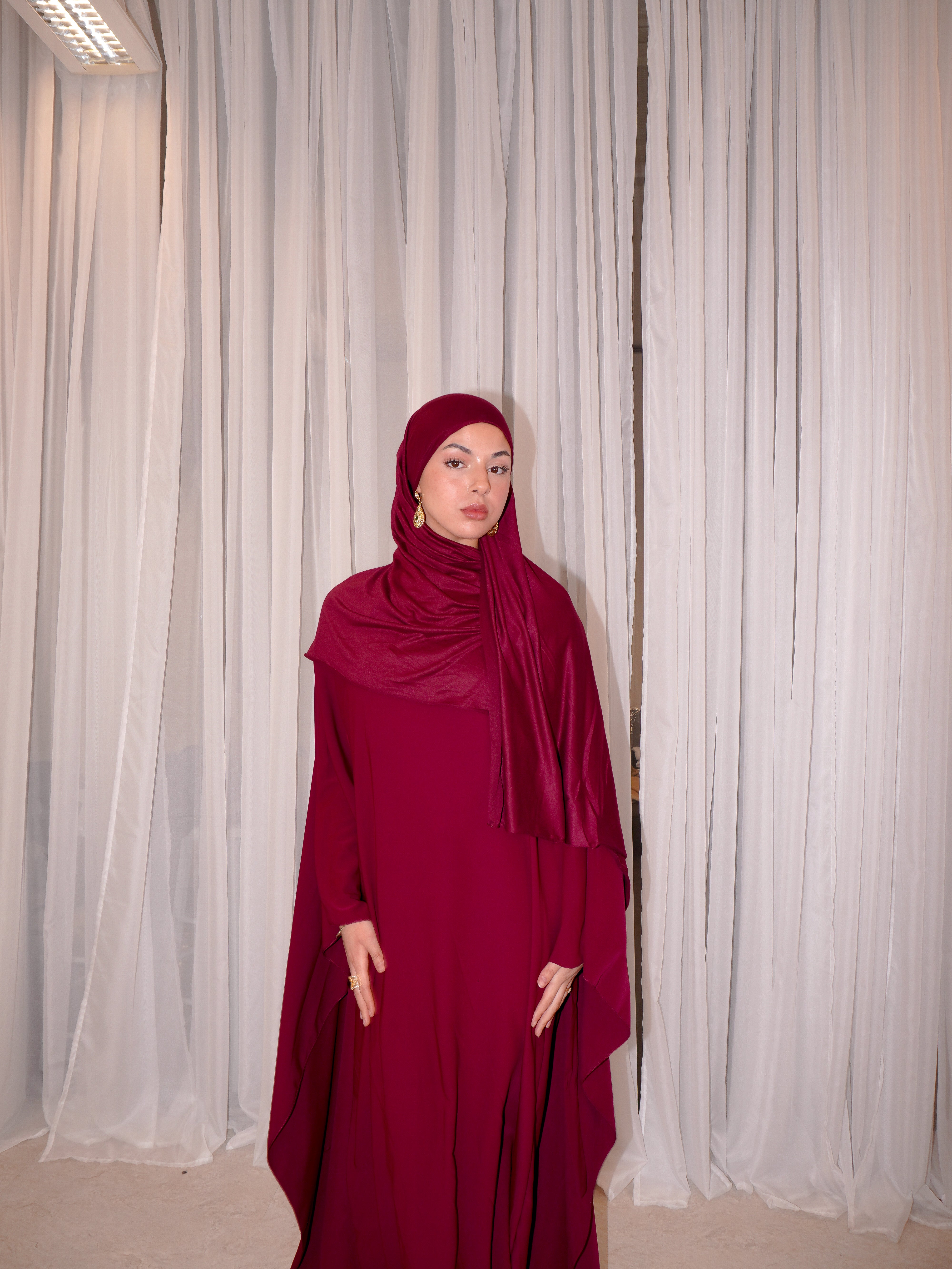 Butterfly Abaya Maroon