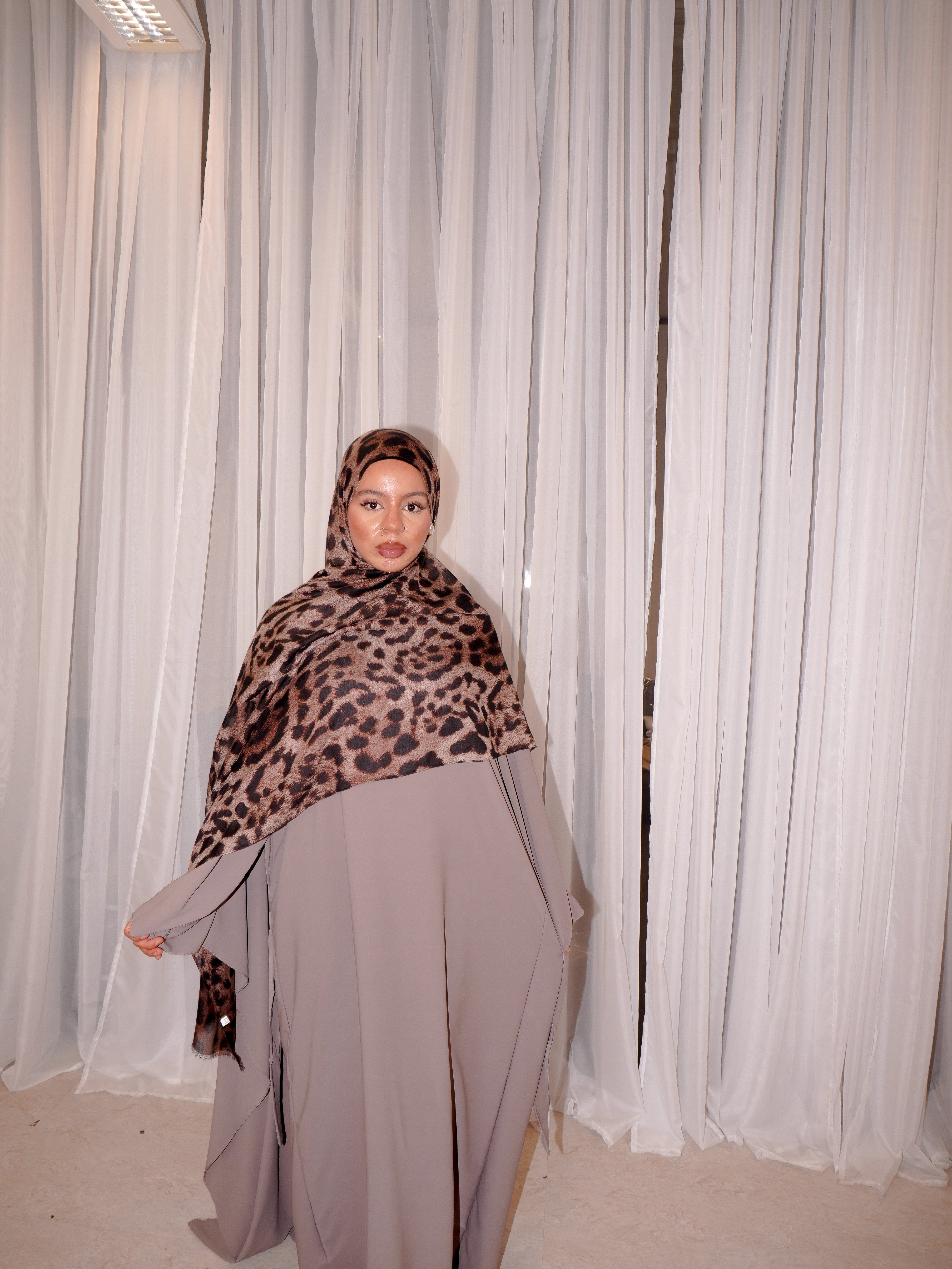 Butterfly Abaya Mocha