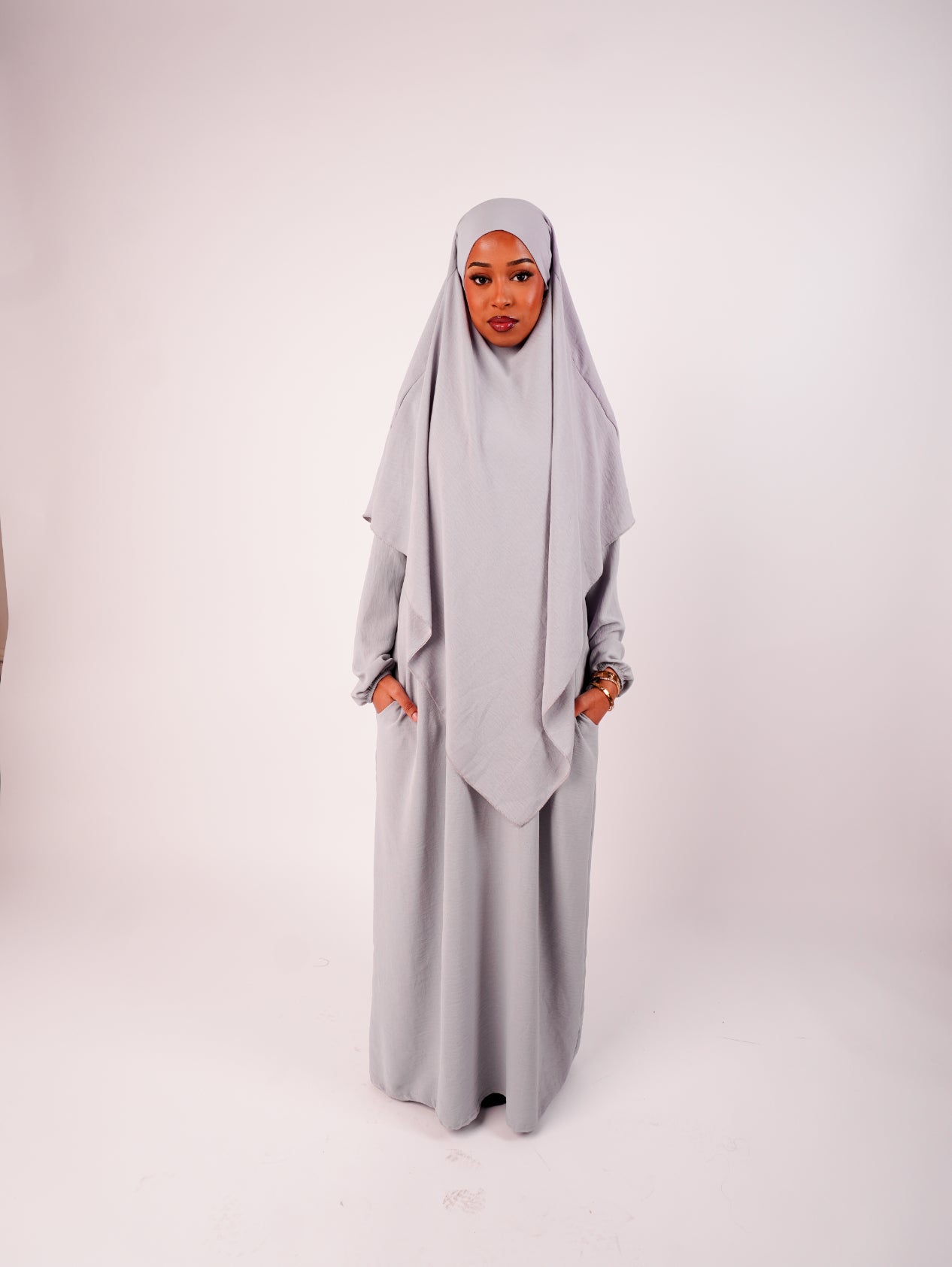 Khimar Set Light Grey