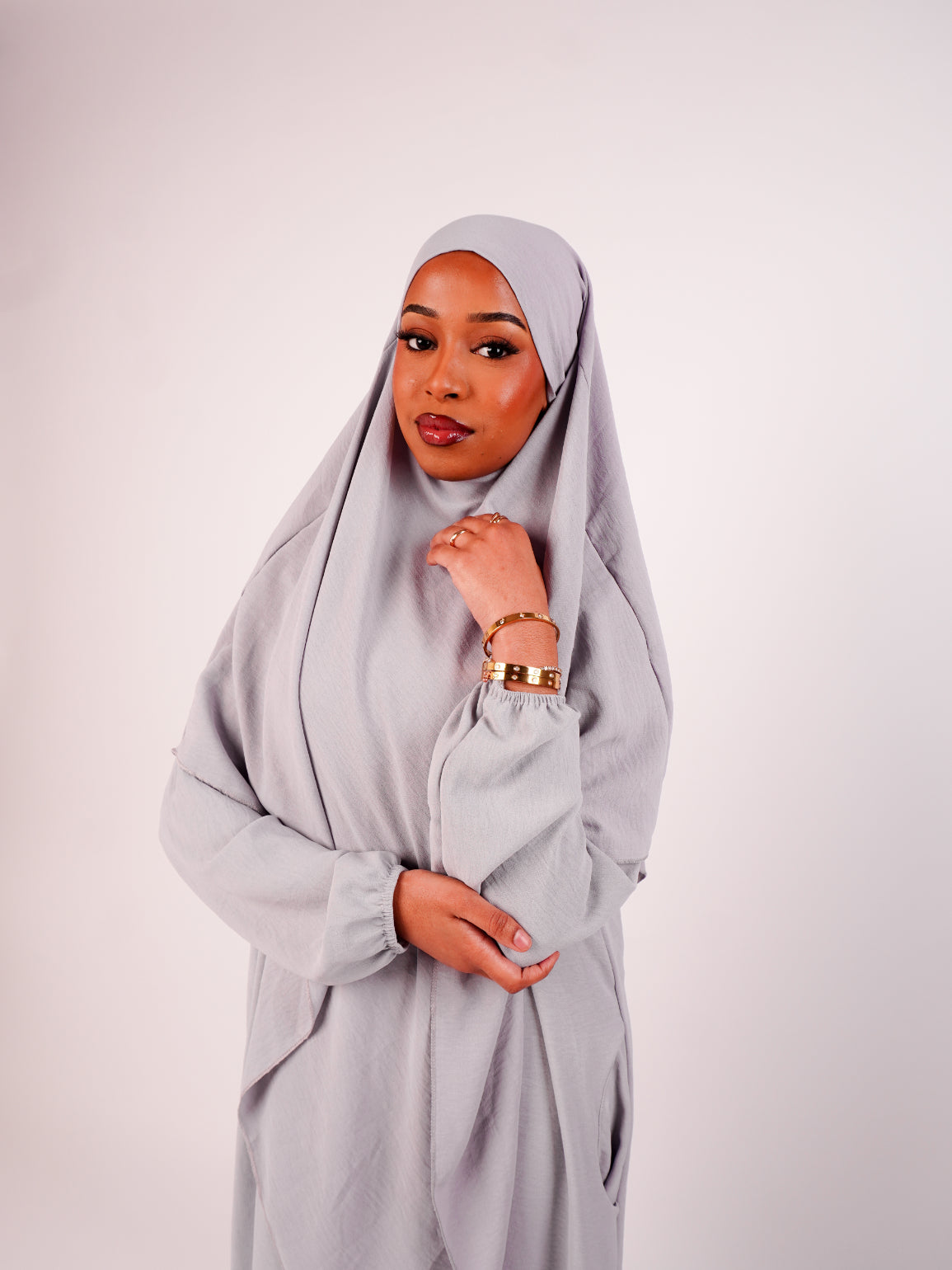 Khimar Set Light Grey