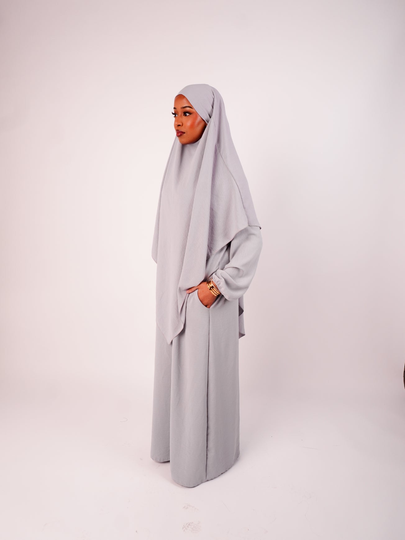 Khimar Set Light Grey