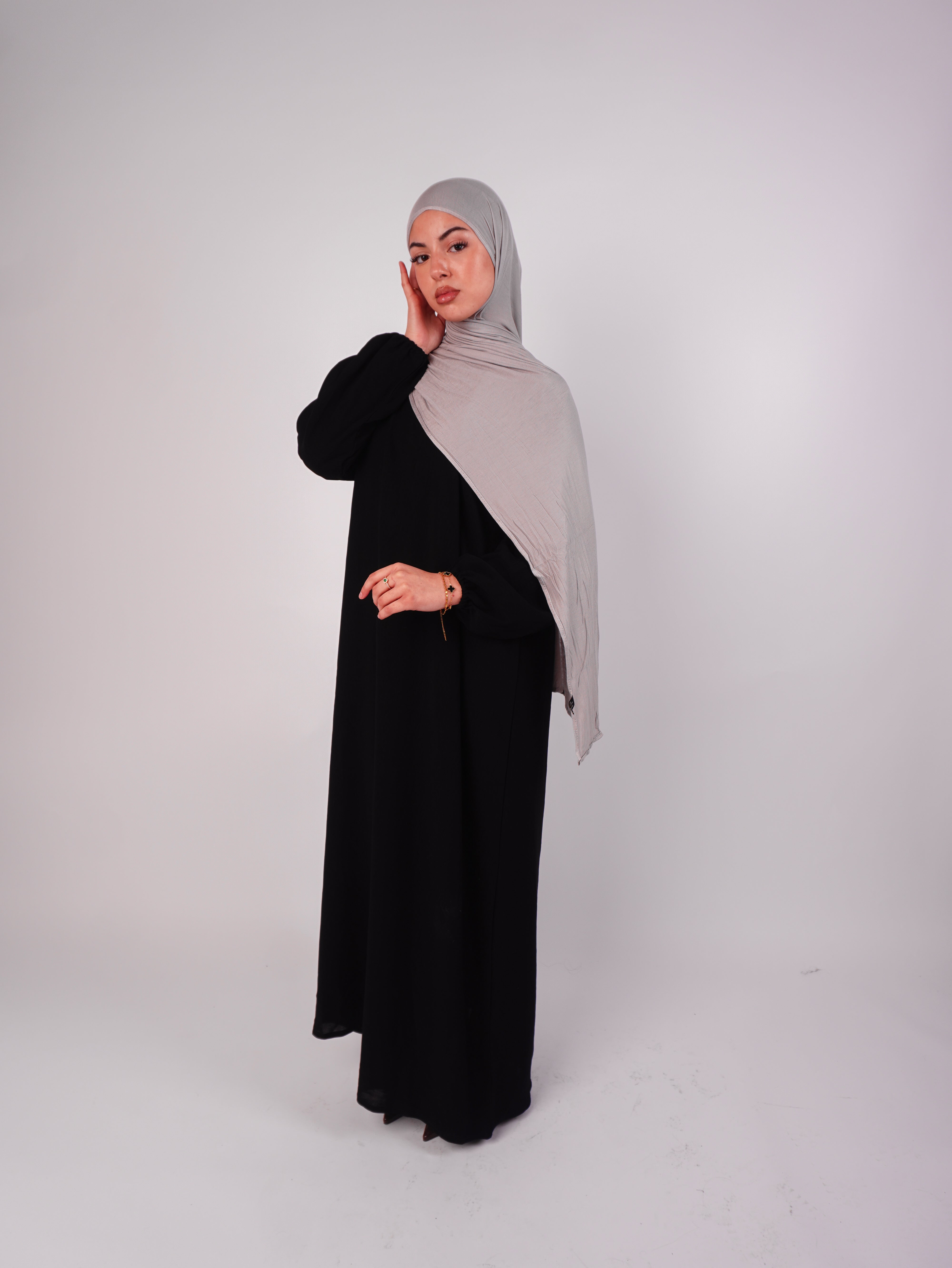 Plain Closed Abaya - Black