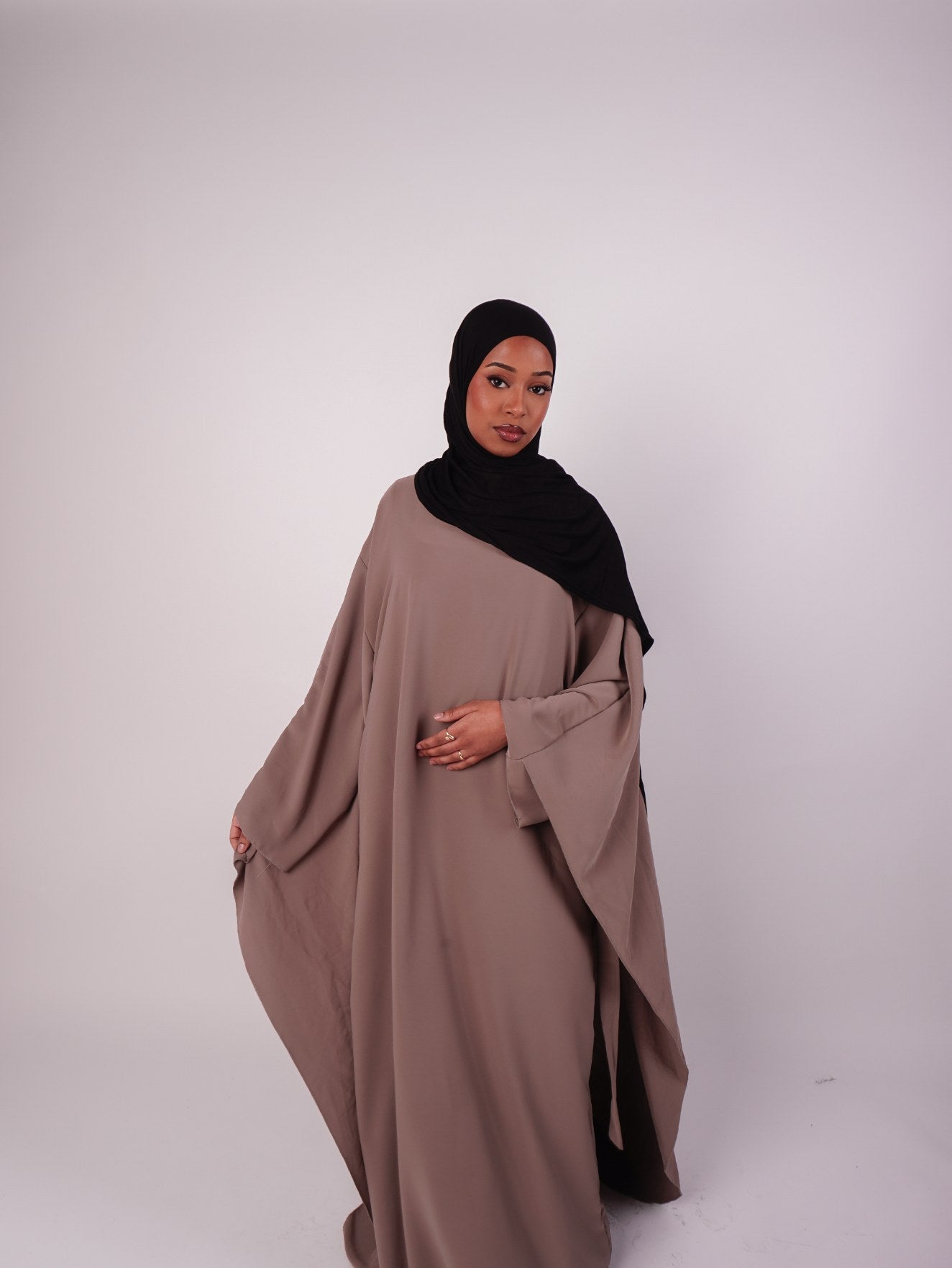 Butterfly Abaya Mocha