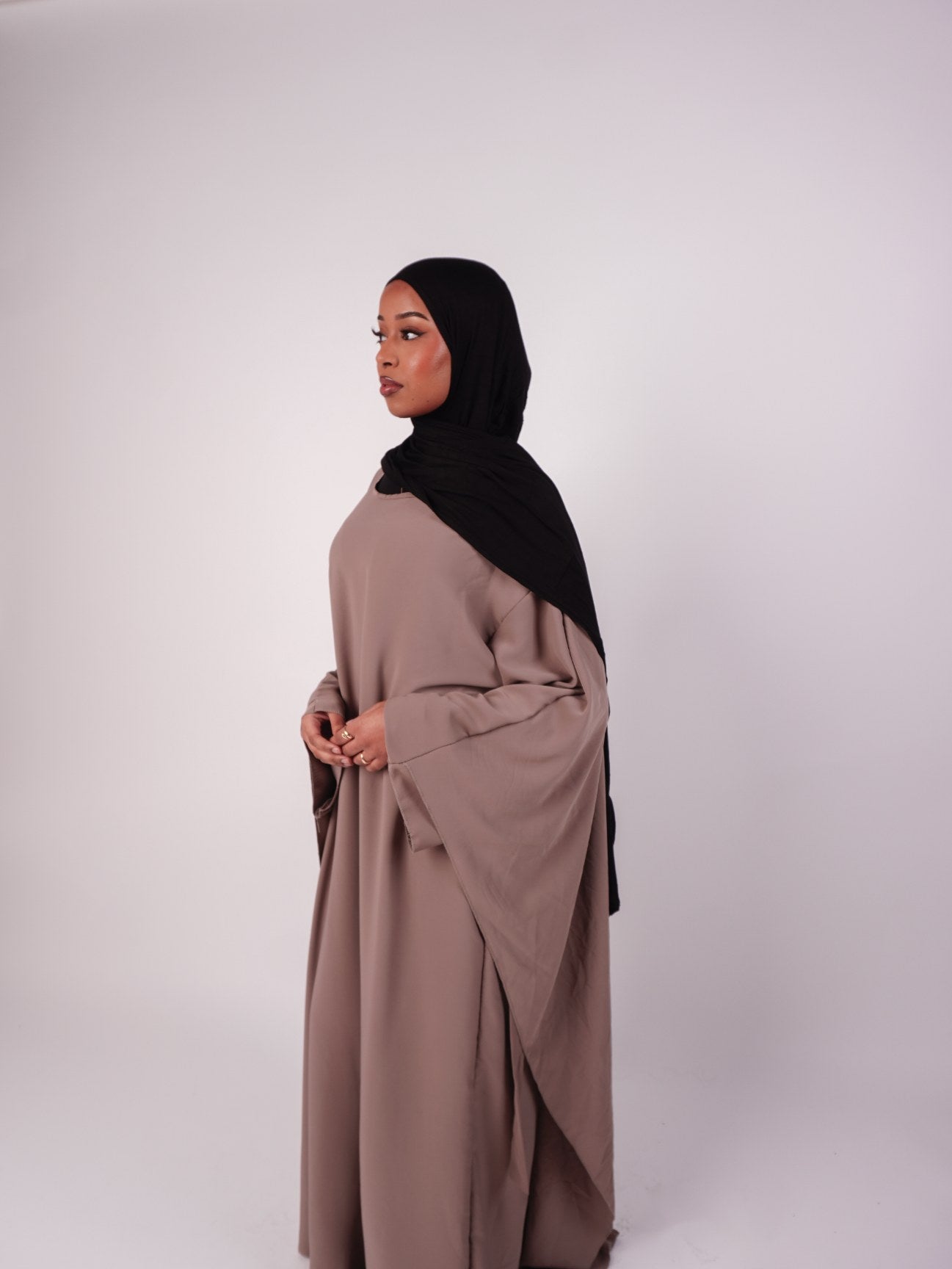 Butterfly Abaya Mocha