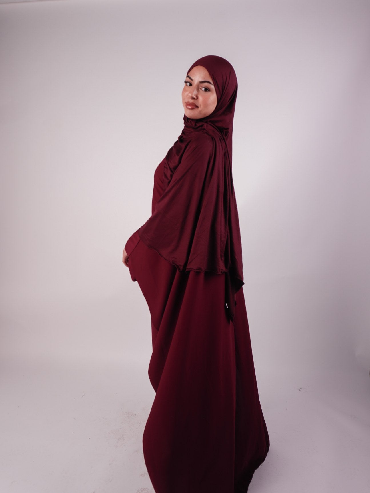 Butterfly Abaya Maroon