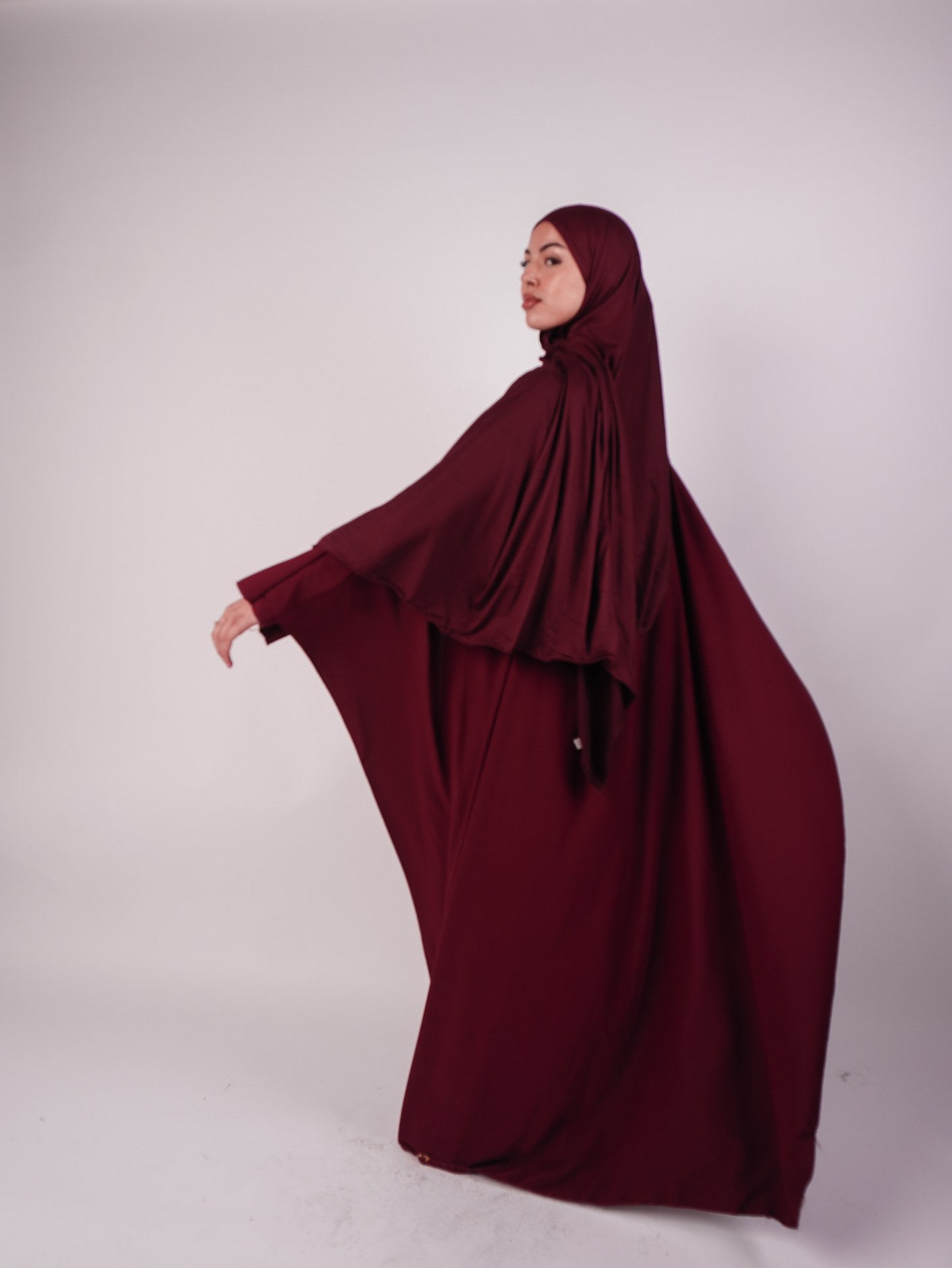 Butterfly Abaya Maroon