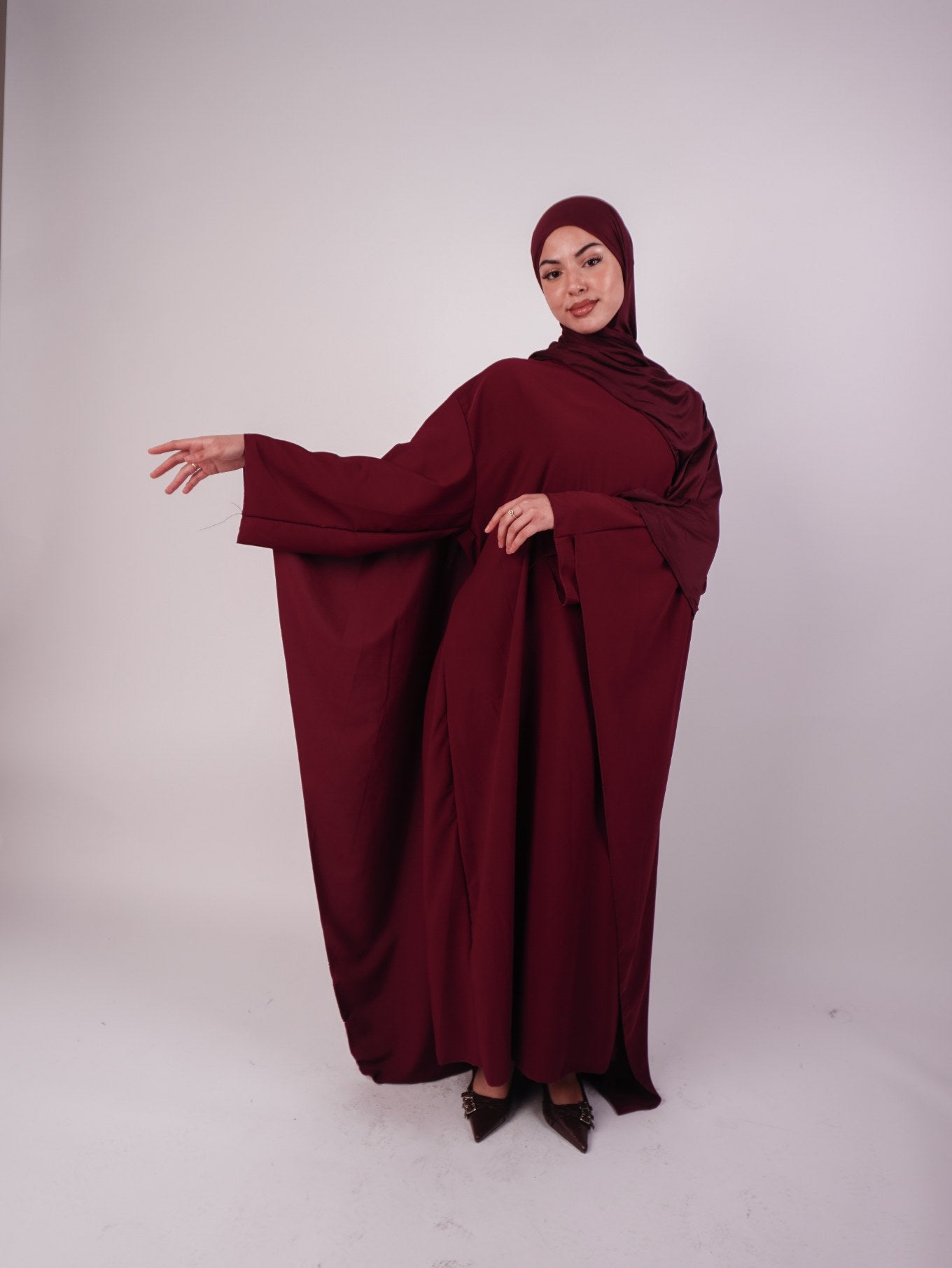 Butterfly Abaya Maroon